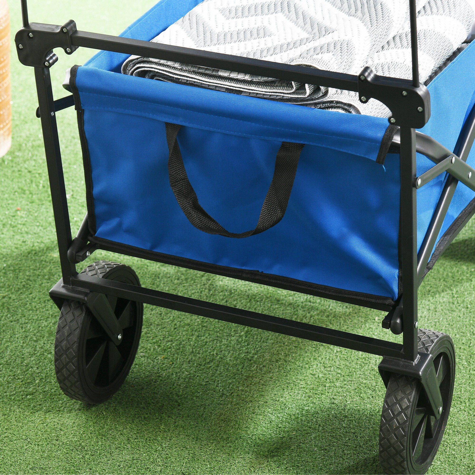 Carrinho de transporte azul Outsunny 5/7