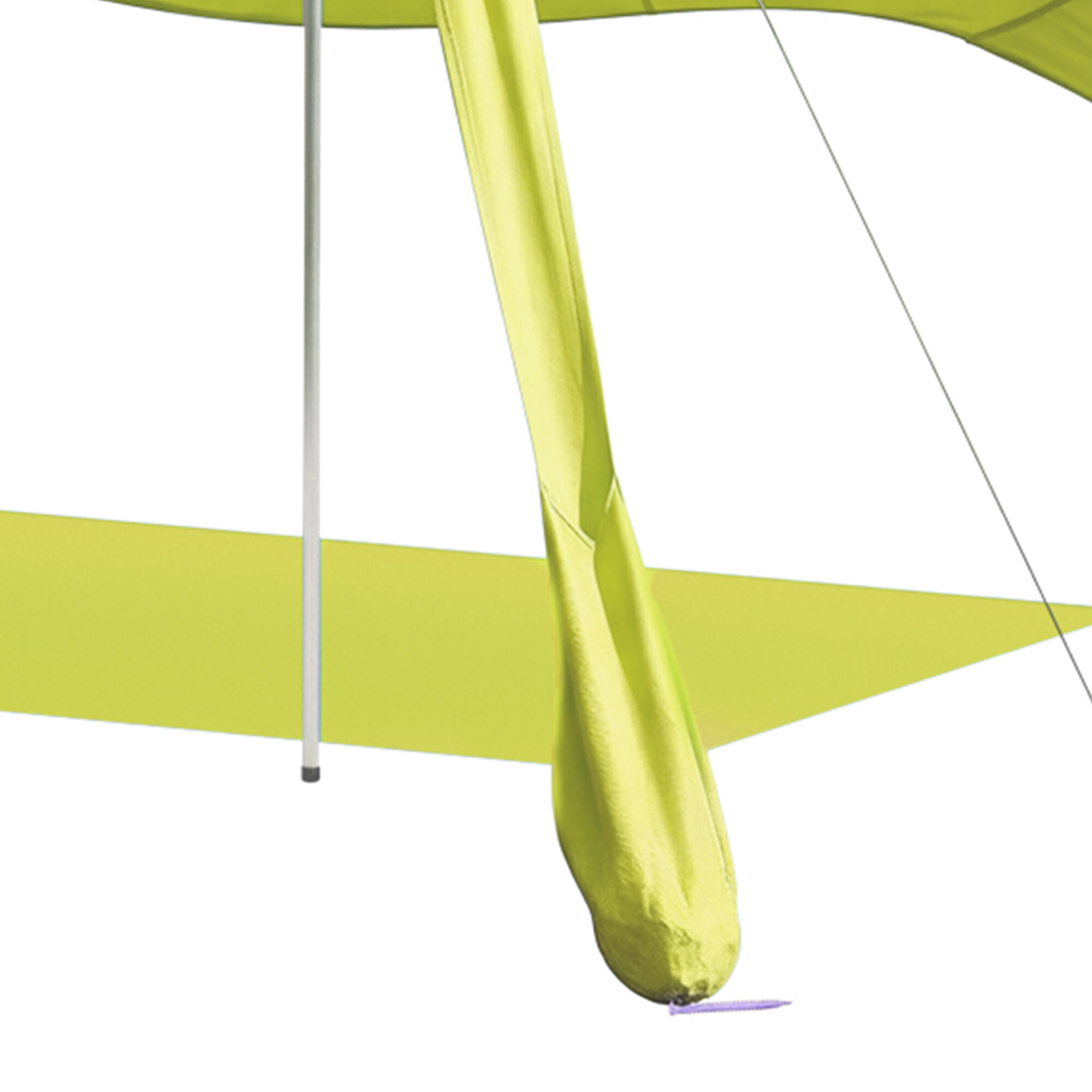 Toldo de Playa Outsunny 208x200x200 cm Verde 5/5