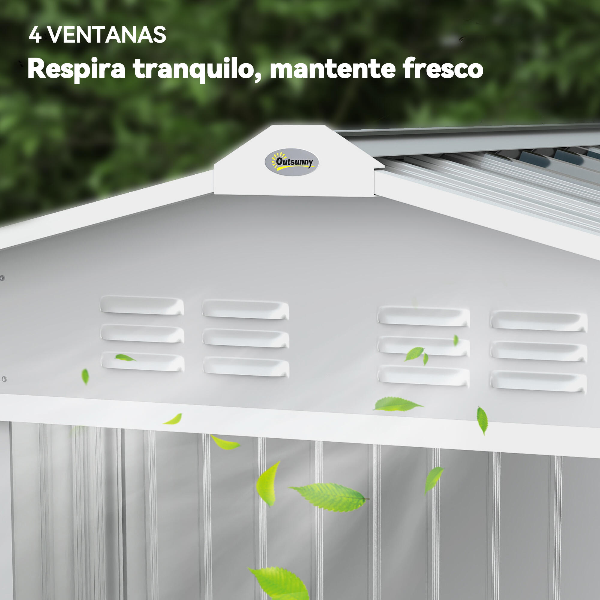 Abrigo de jardim 213x130x185 cm cinza claro Outsunny 5/7