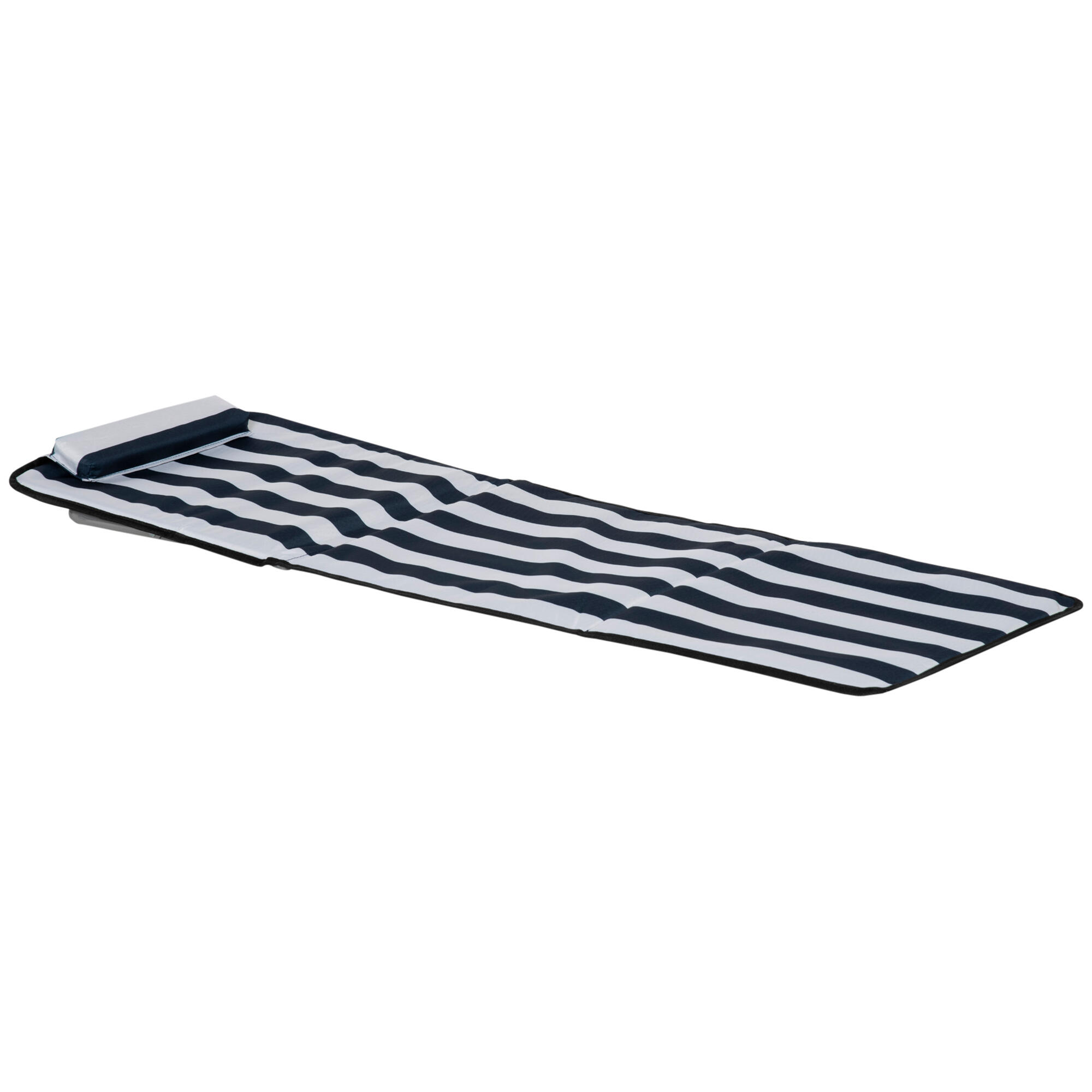 Esterillas de Playa Outsunny 134x48x43 cm Blanco y Azul 5/5