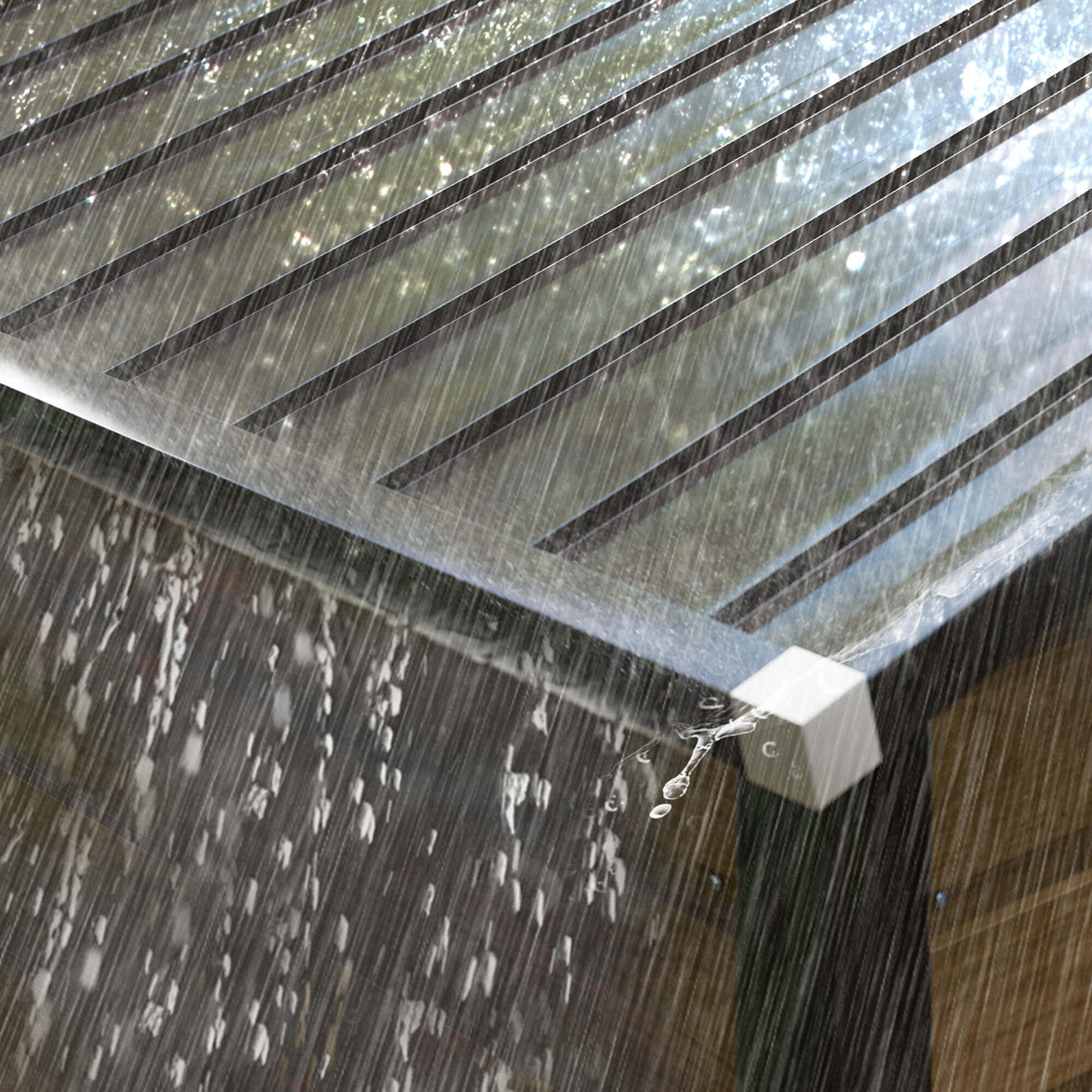 Abrigo de jardim 213x120x166/194 cm madeira e marrom Outsunny 4/7