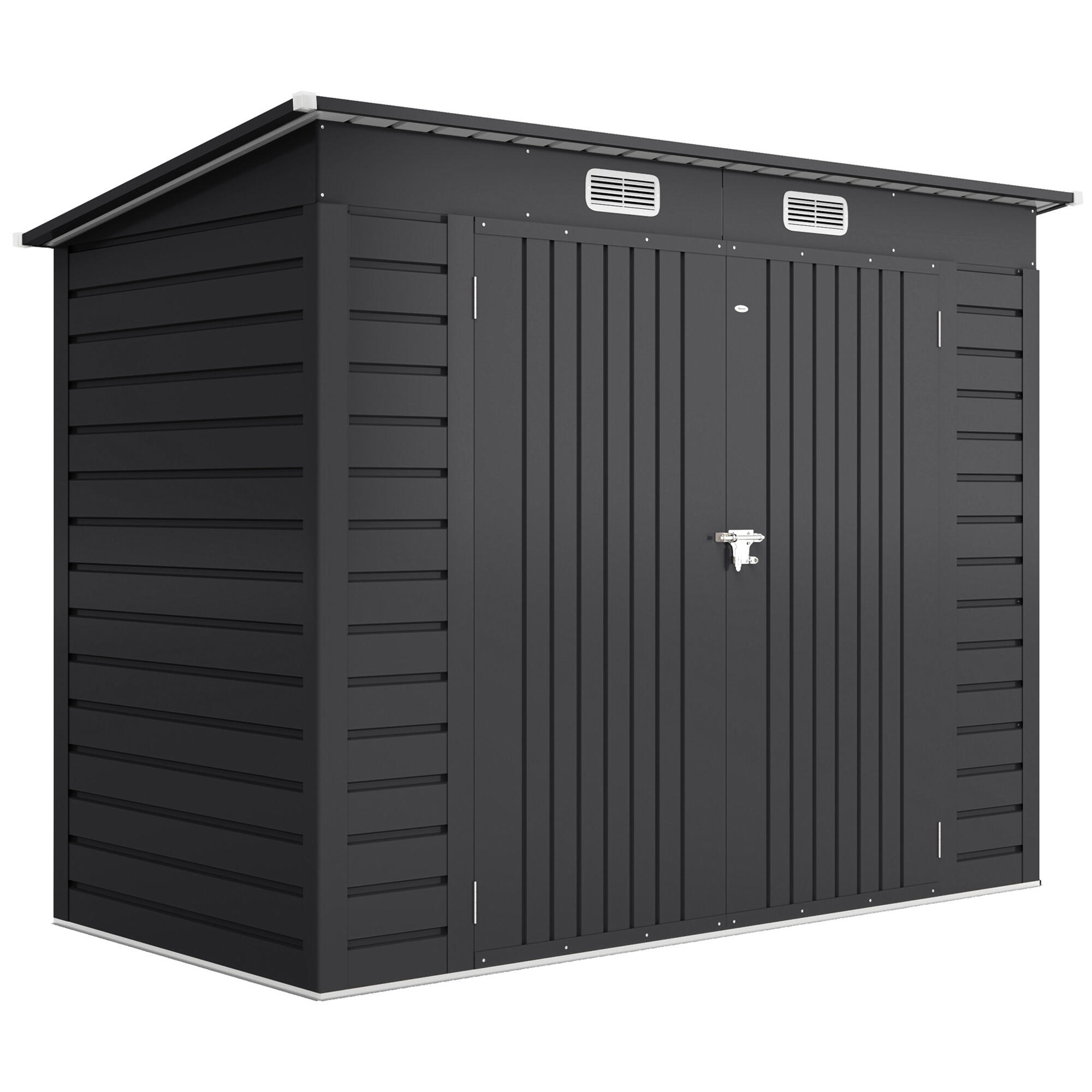 Caseta almacenamiento bicicletas Outsunny 249x121x183 cm Gris 1/8