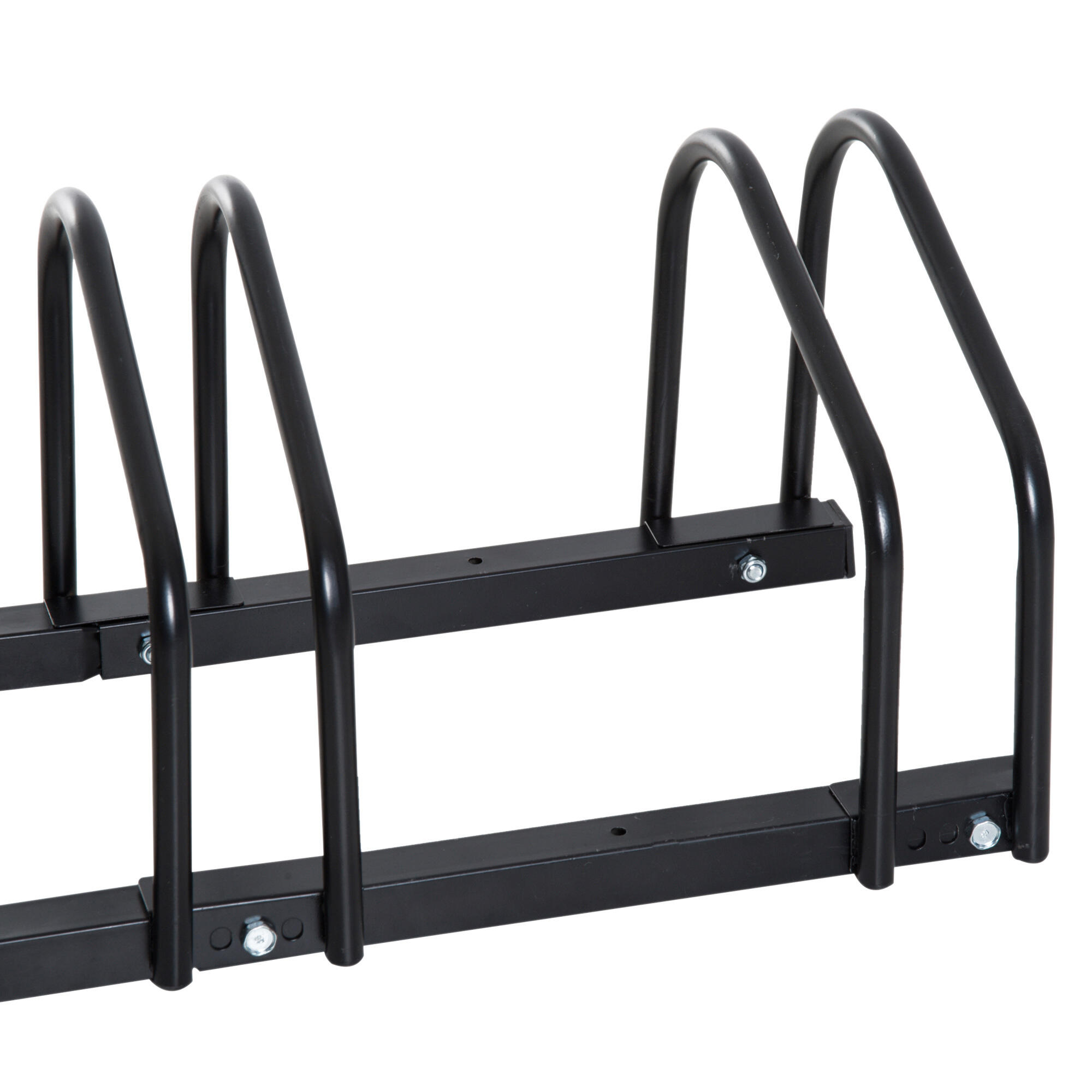 Aparcamiento para Bicicletas HOMCOM 110x33x27 cm Negro 5/7