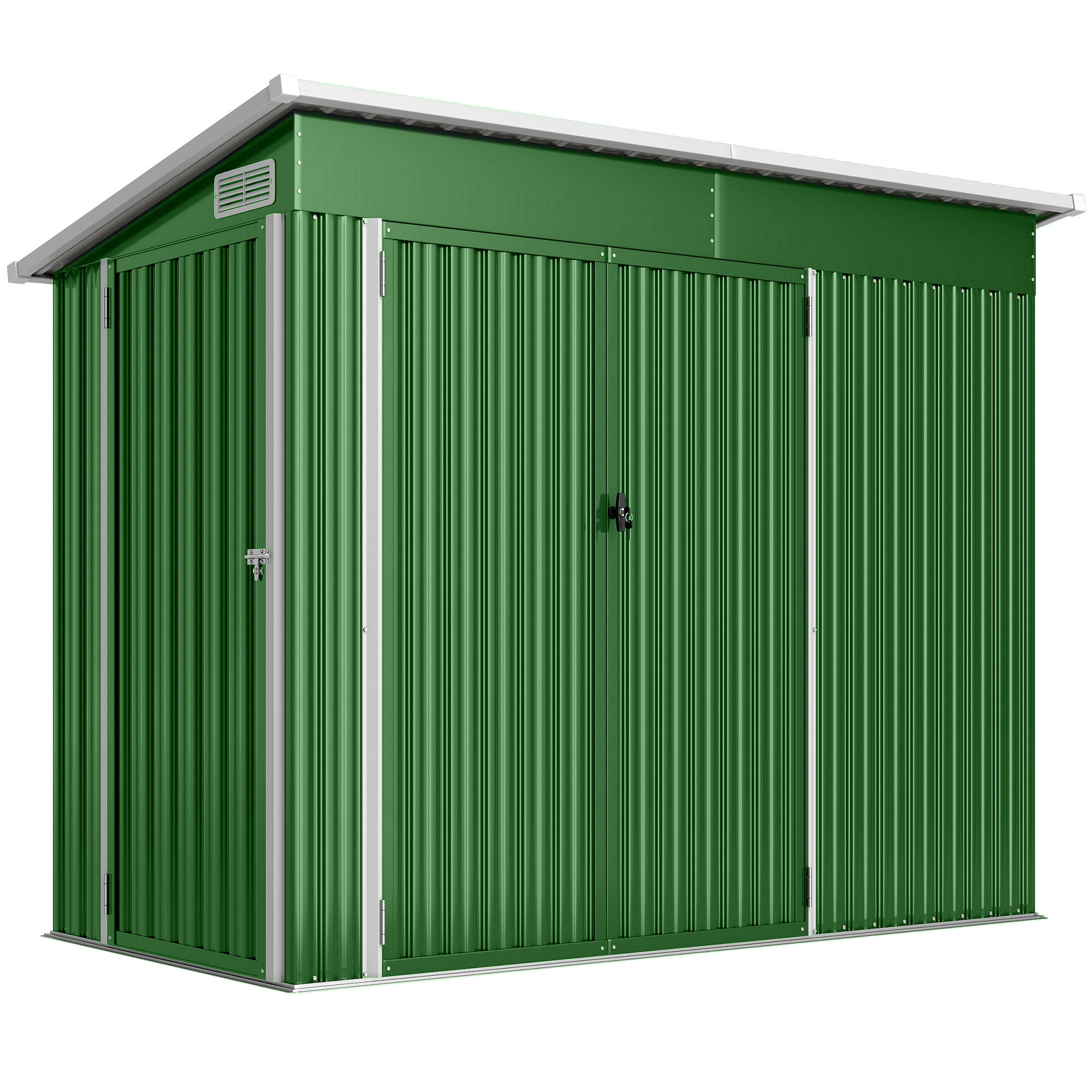 Caseta de Jardín Outsunny 234x132x185 cm Verde 1/5