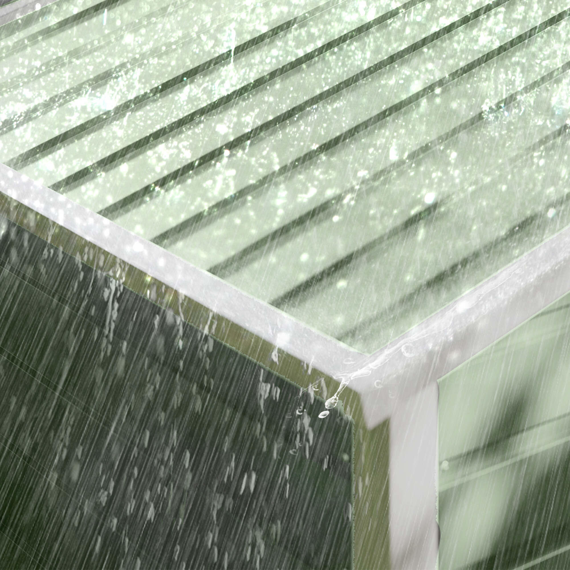 Abrigo de jardim 213x120x166/194 cm verde Outsunny 4/7