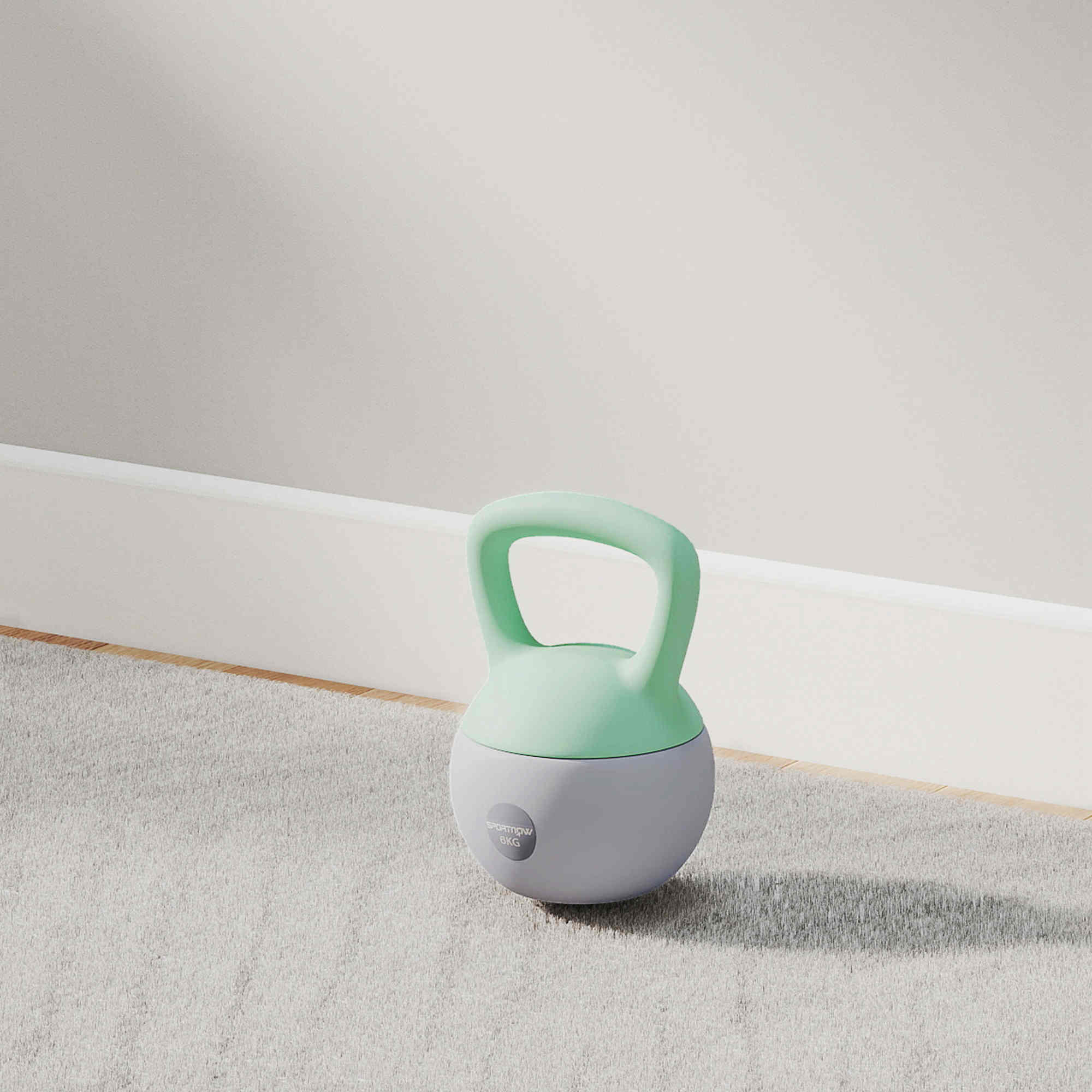 Kettlebell 19x19x28 cm cinzento SPORTNOW 2/5