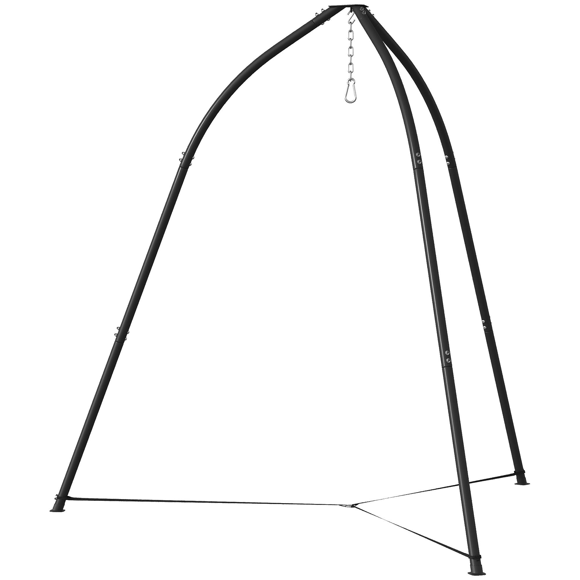 Soporte Silla Colgante Outsunny 230x230x210 cm Negro 5/5