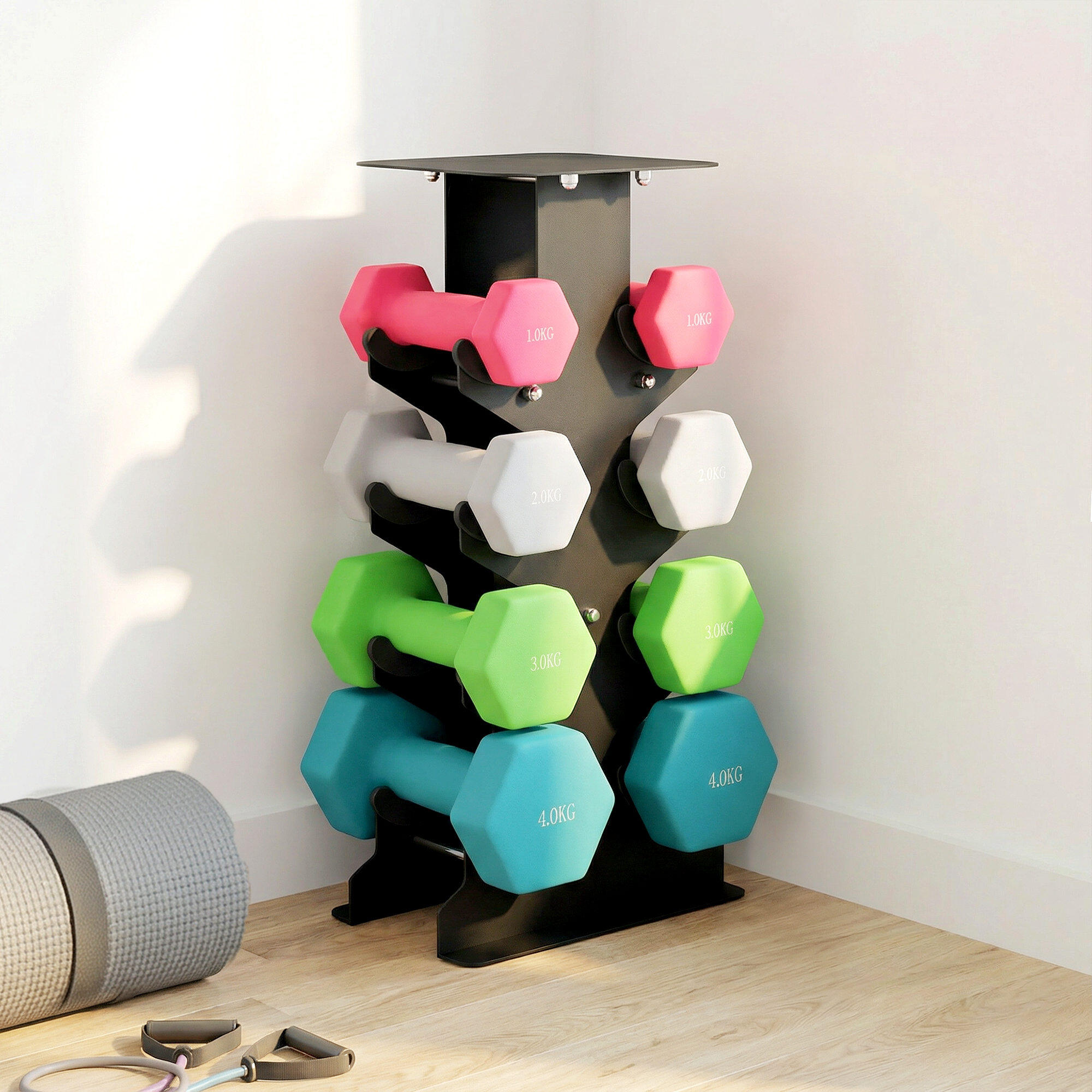 Juego de Mancuernas SPORTNOW 21x14x42 cm Multicolor 2/5
