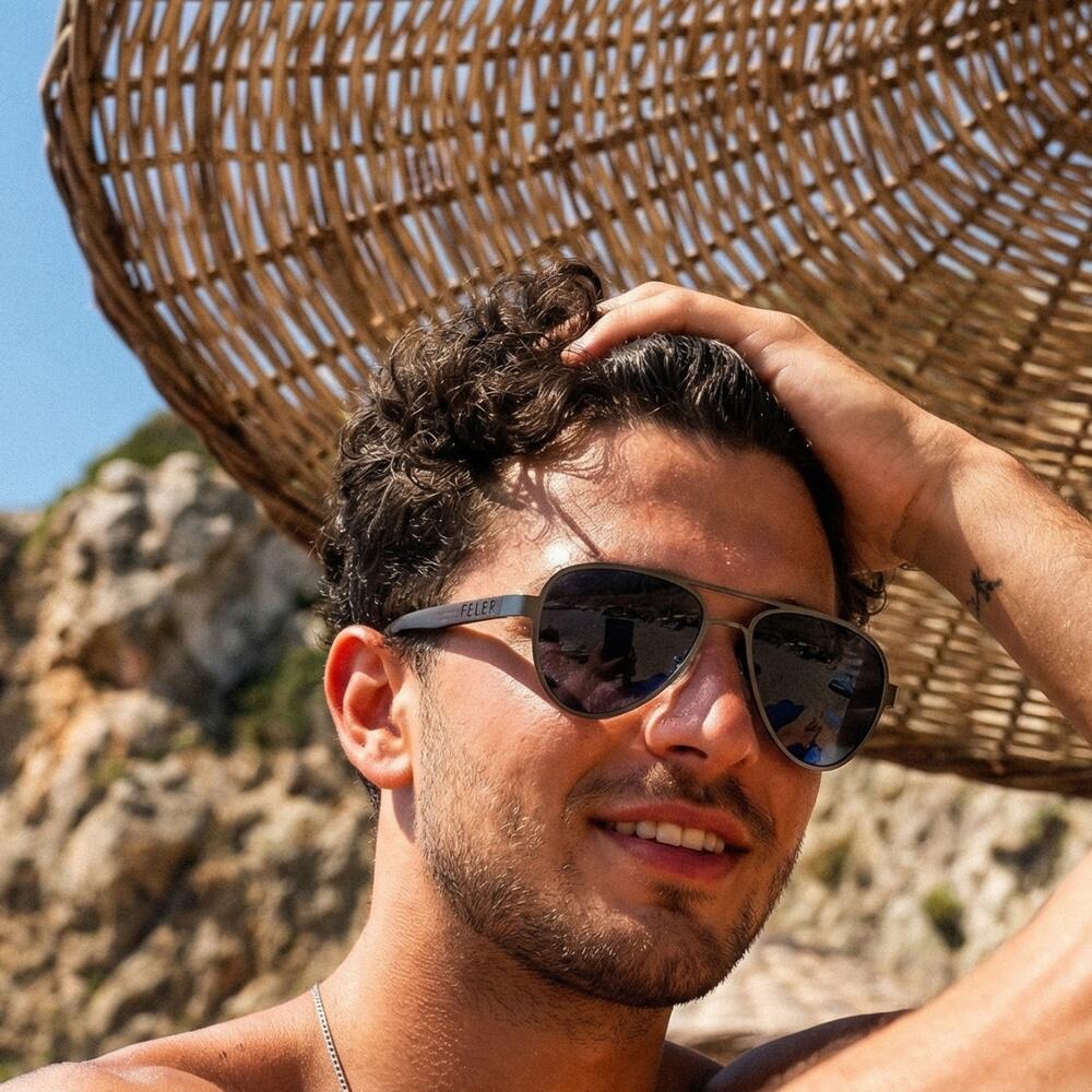 Lunettes de soleil en bois Feler 2803-4 unisexe, taille 54 mm 4/6