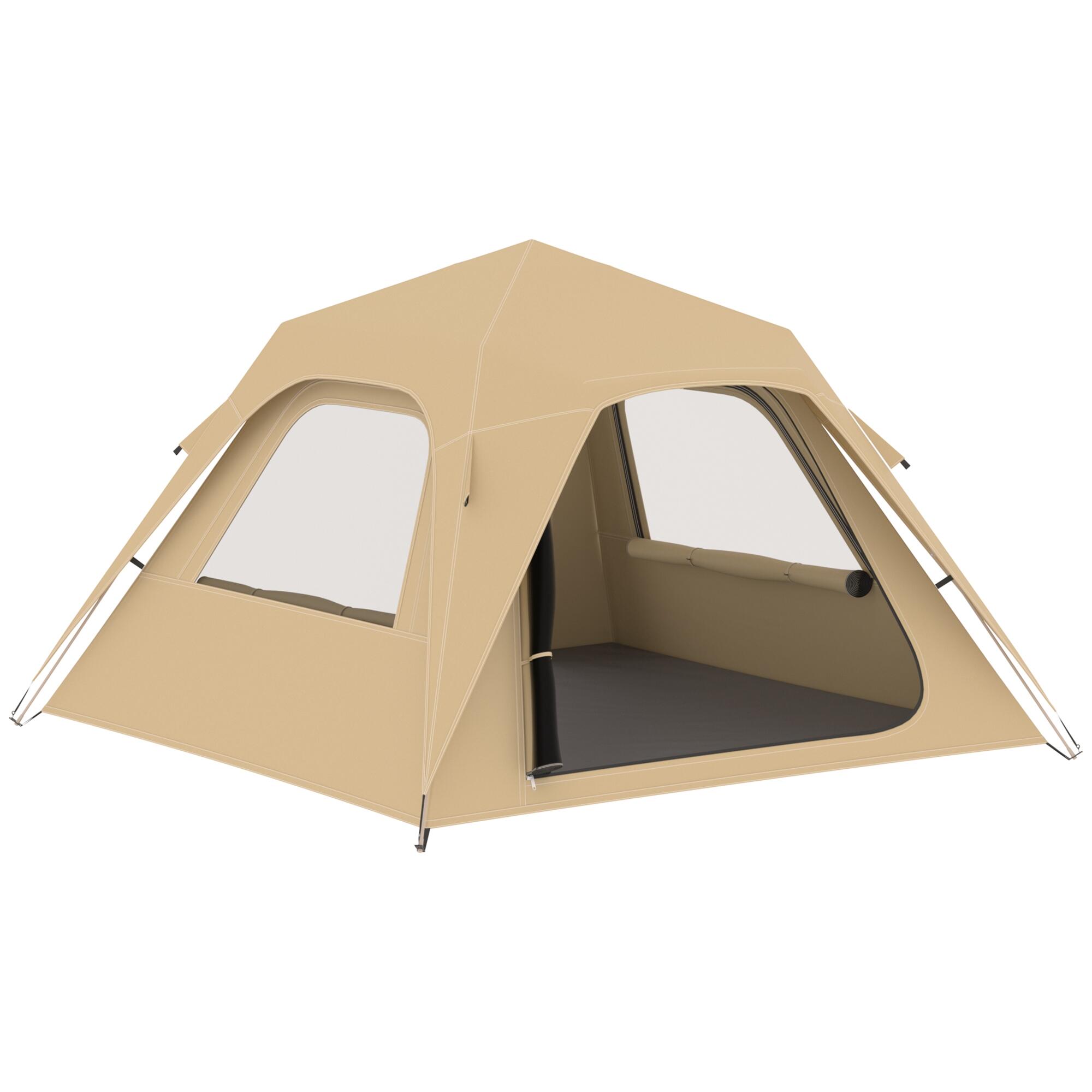 Tenda pop-up 240x240x160 cm caqui Outsunny 4/5