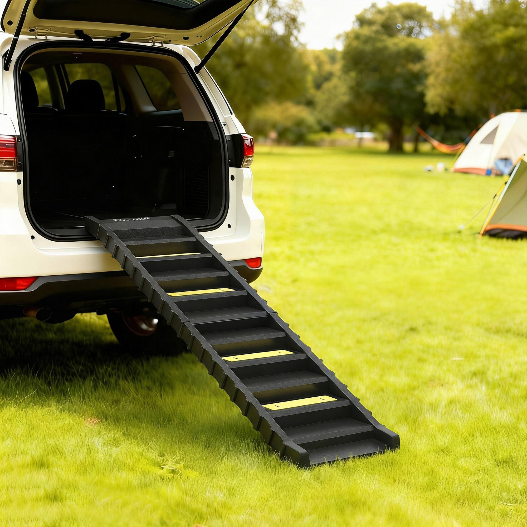 Rampa para Perros PawHut 154x40x7.5 cm Negro 2/5