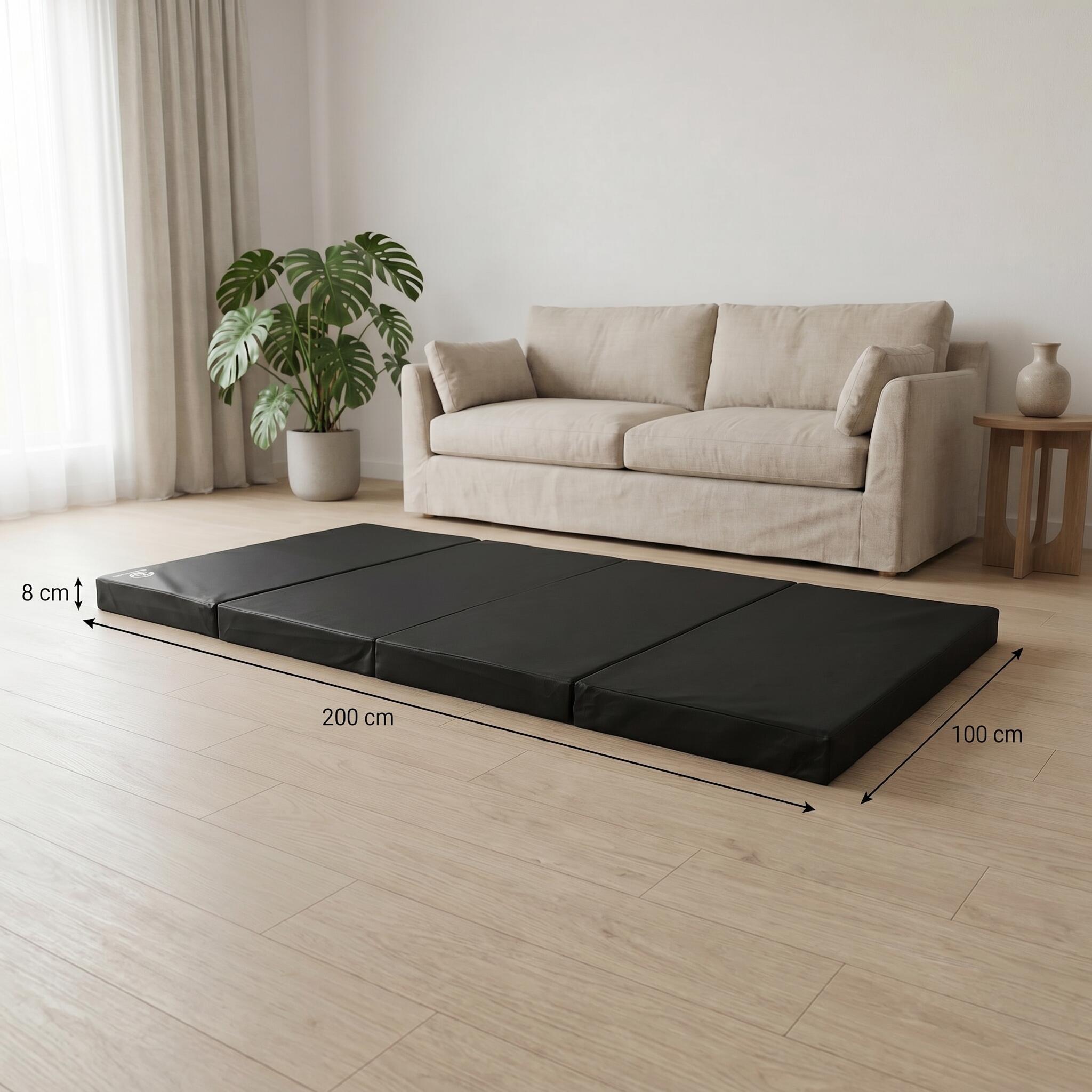 Tapis de gymnastique pliable Jeflex 200 x 100 x 8 cm noir 7/7