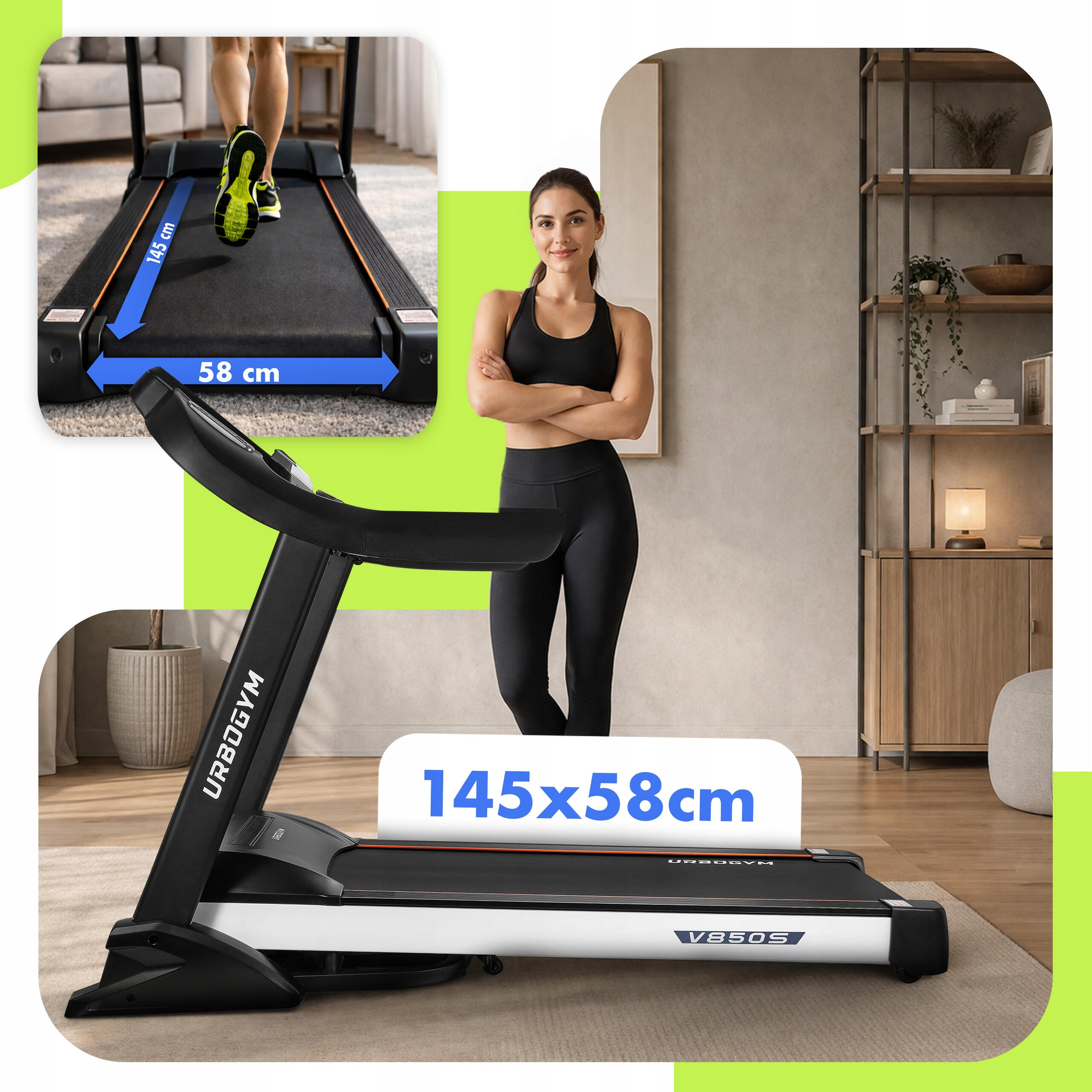 Bieżnia elektryczna Urbogym V850S 2/7