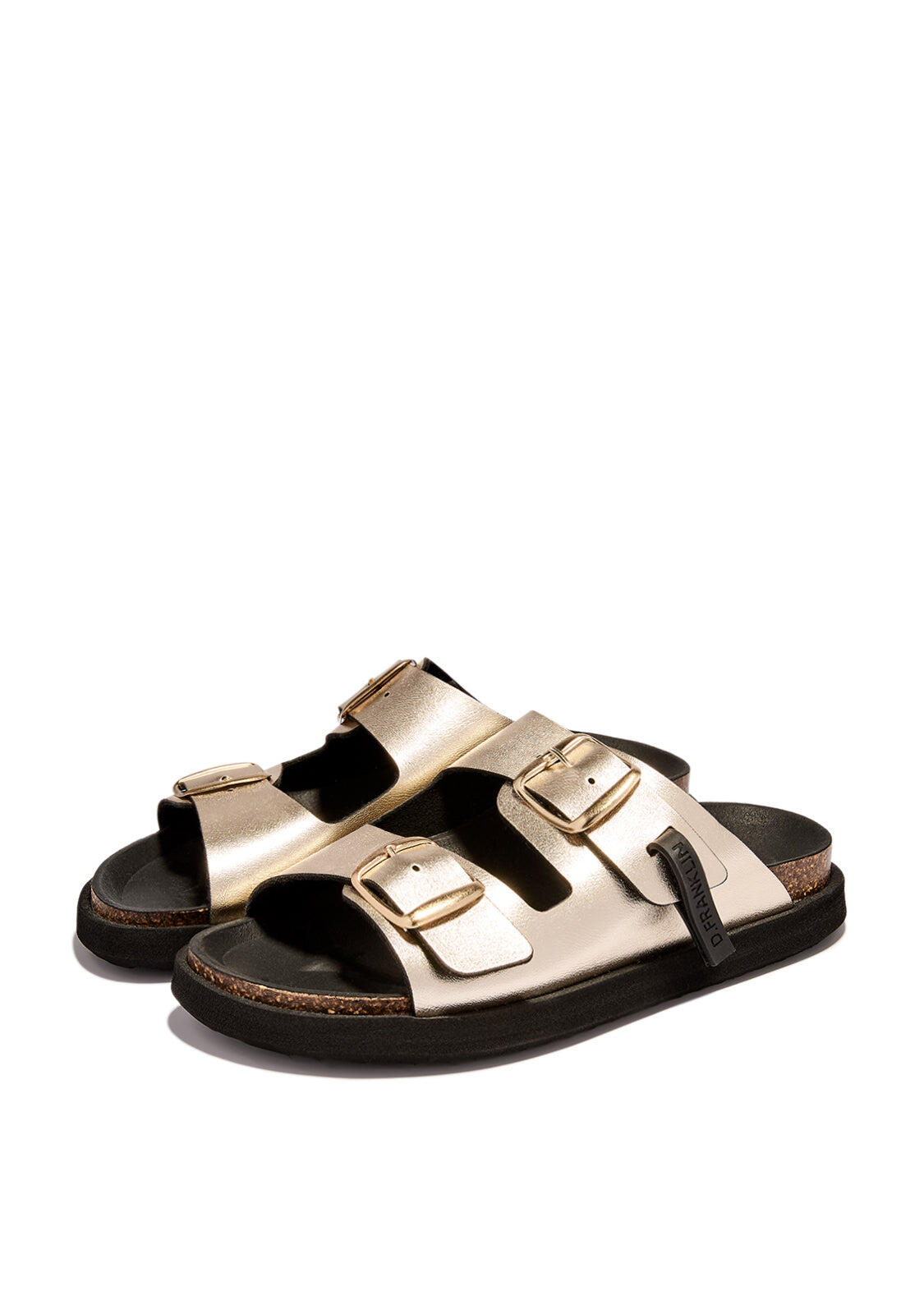 Sandalias de Mujer Cierre Hebilla en Platino Metalizado  Vibe 2/4