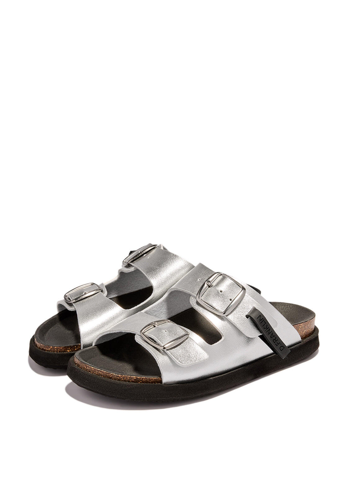 Sandalias Mujer Cierre Hebilla en Plata Metalizado Vibe 2/4