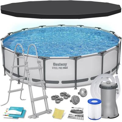 Ø 457 x 107 cm bestway steel pro max zwembad set - rond