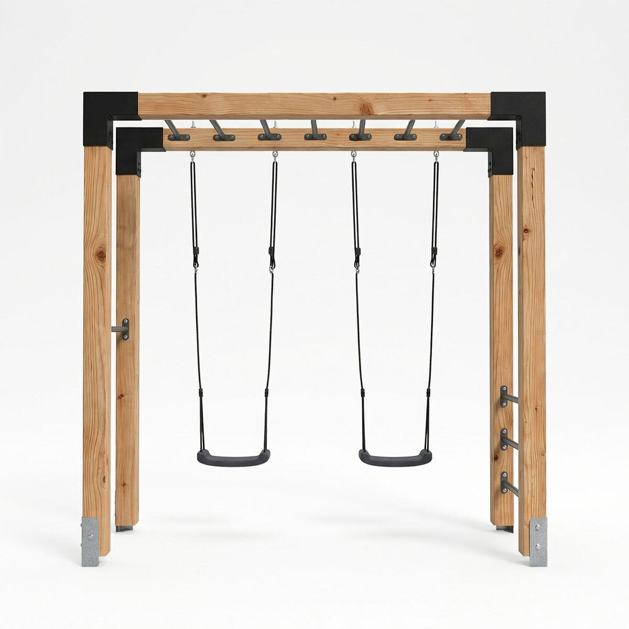 Linea Robust 110 barre de singe en bois avec balançoire double 2/7