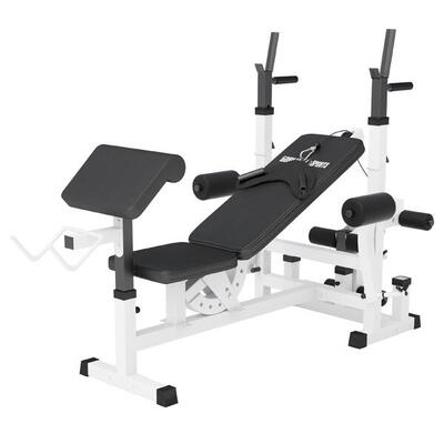 Universele halterbank zwart - verstelbare fitness bank - homegym bank