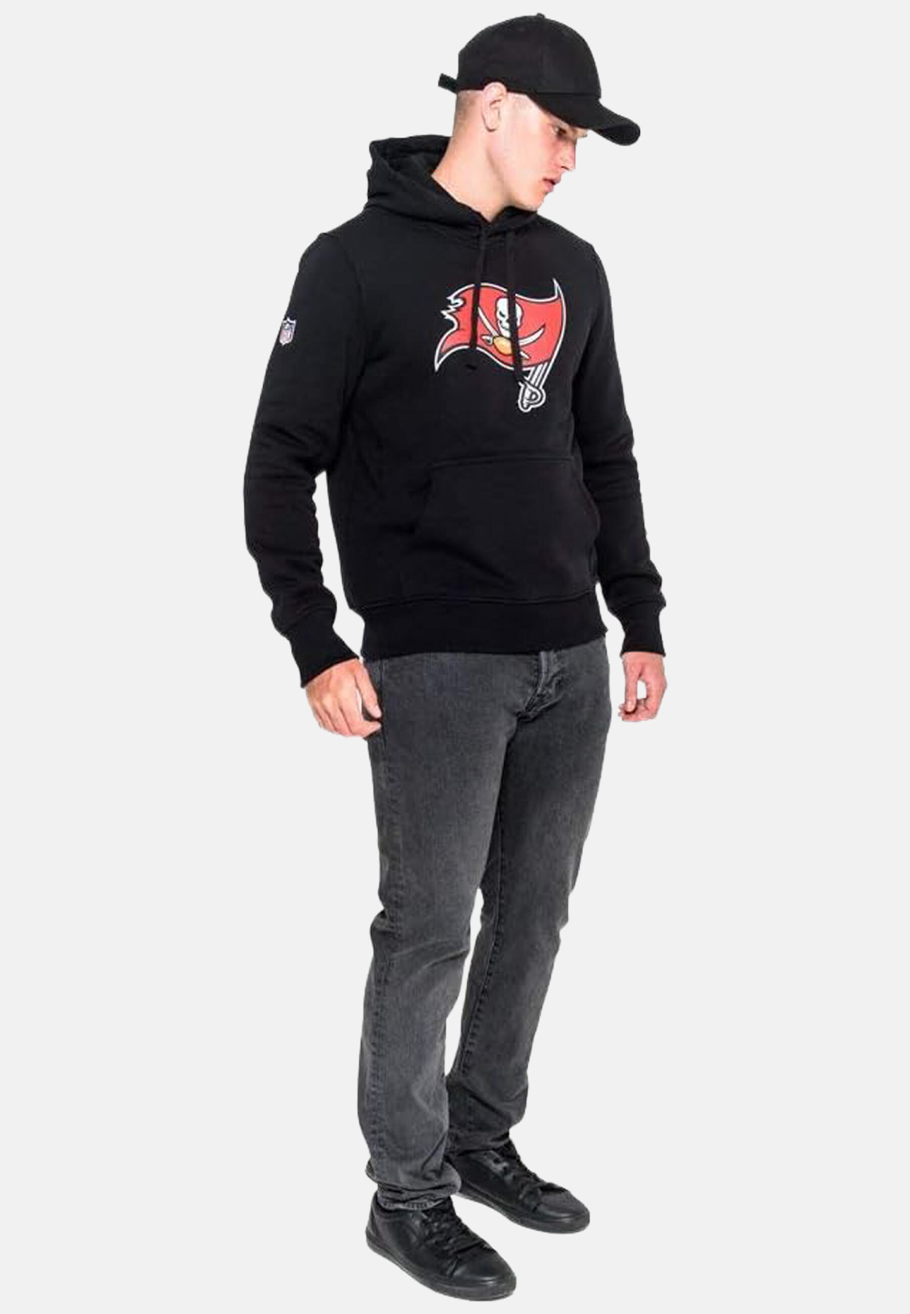 New Era Herren Hoodie NFL Tampa Bay Buccaneers Logo schwarz 4/4