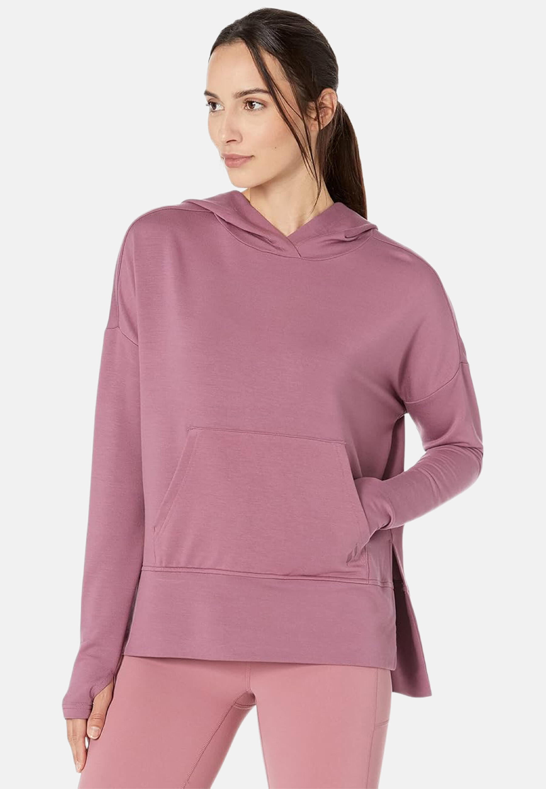 Skechers SKECHLUXE Restful Long Sleeve Hoodie Damen WHD78 DKMV lila 3/5