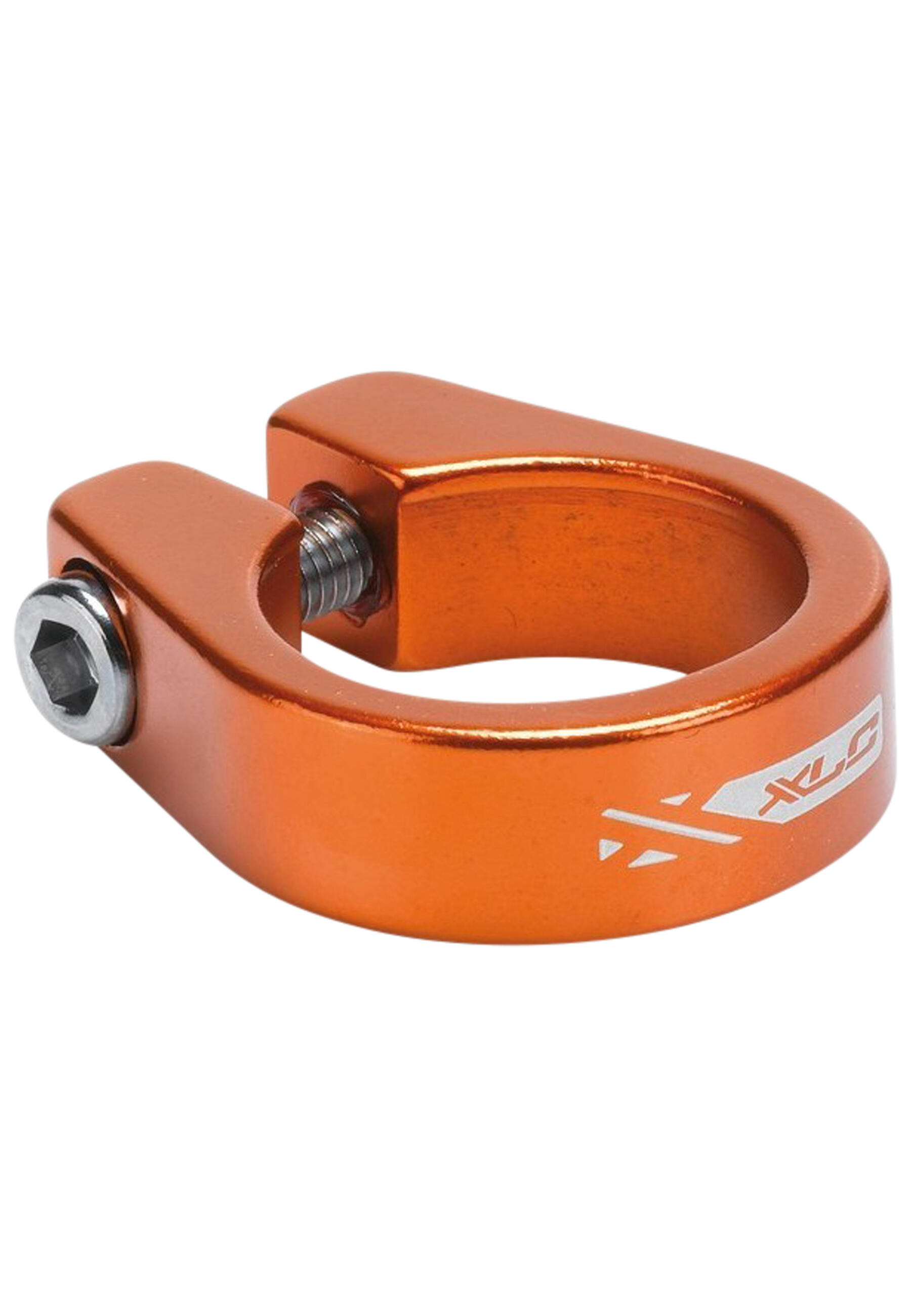 Collier de tige de selle XLC PC-B09 Ø 31,6 mm orange, avec vis six pans creux 3/3