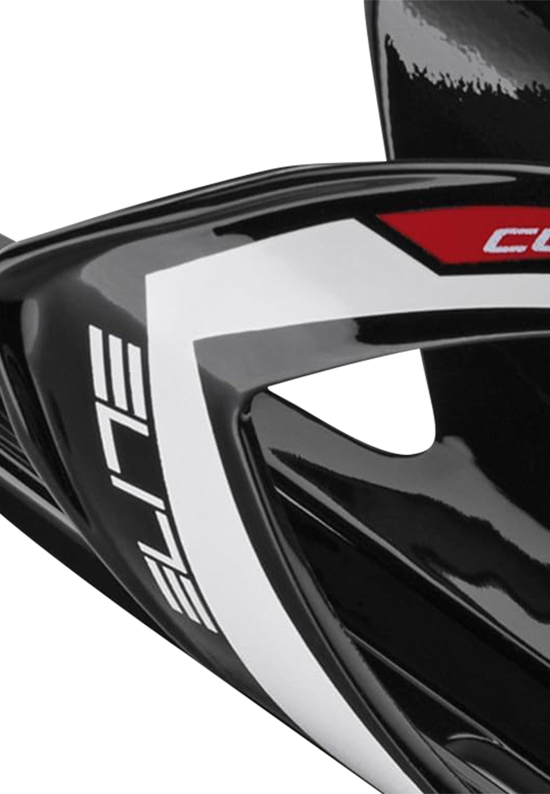 Elite Trinkflaschenhalter Custom Race Elastomer-Gummi, schwarz/rot 2/2