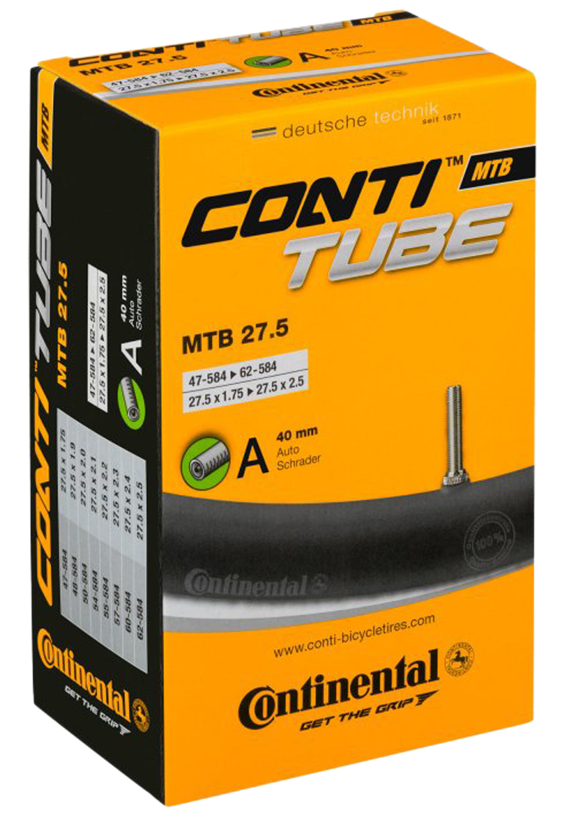 CHAMBRE A AIR VELO 27.5 x 1.75-2.50 CONTINENTAL VP - 4019238619591 3/3