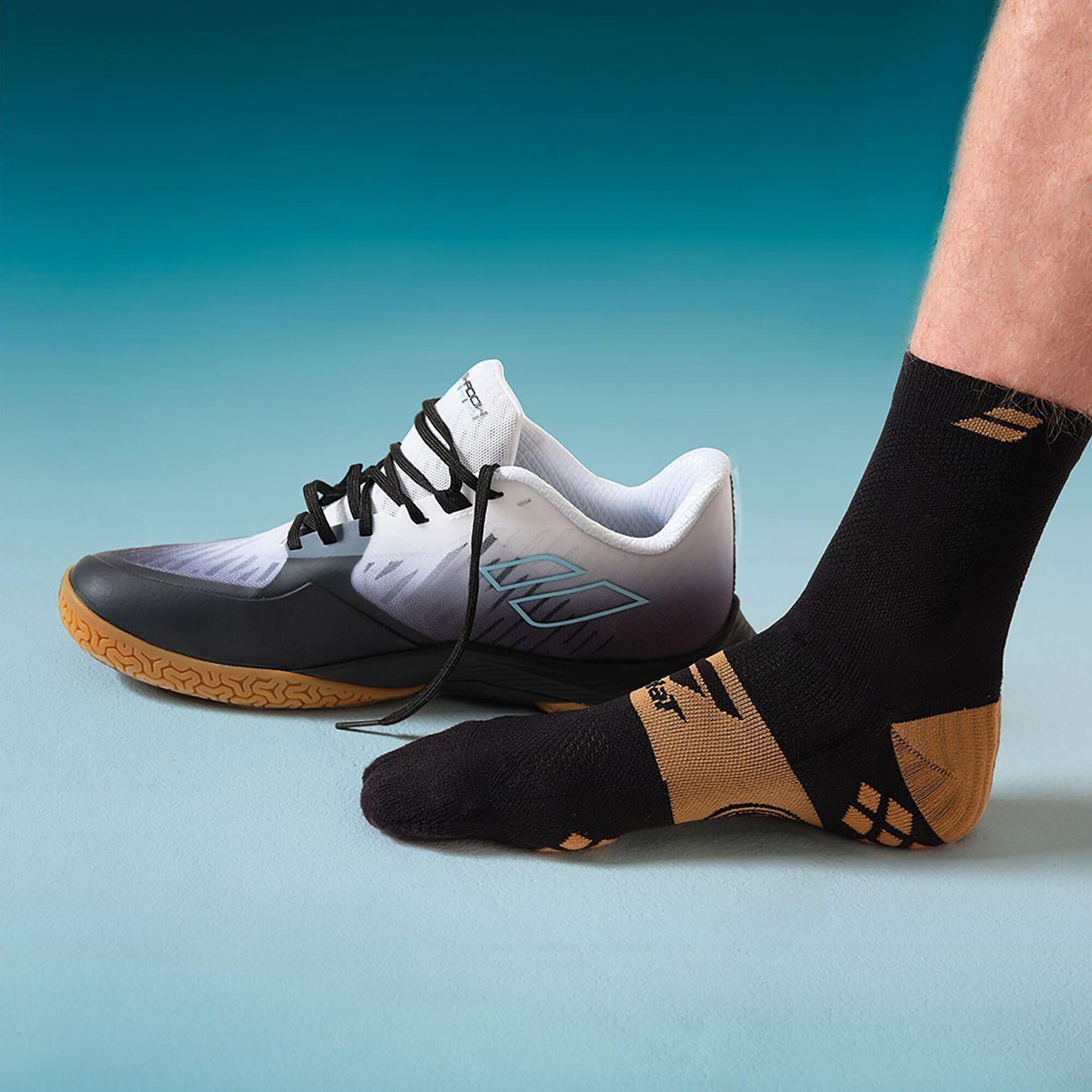 Chaussettes Babolat Pro Crew Noires 3/4