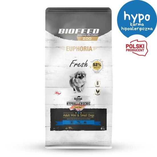 Karma dla psa BIOFEED hipoalergiczna mini i małe rasy z łososiem 8 kg