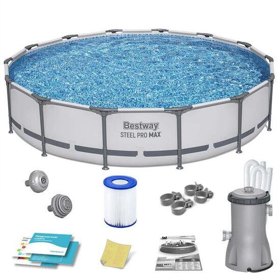 Basen stelażowy ogrodowy Bestway okrągły 427x84 cm zestaw 9w1 z pompą 2026
