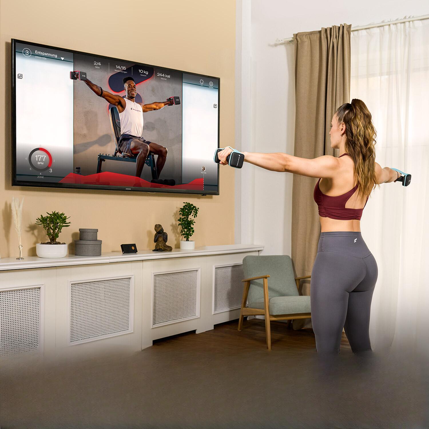 Set manubri Sportstech AH100 con impugnature e funzione push-up 3/7