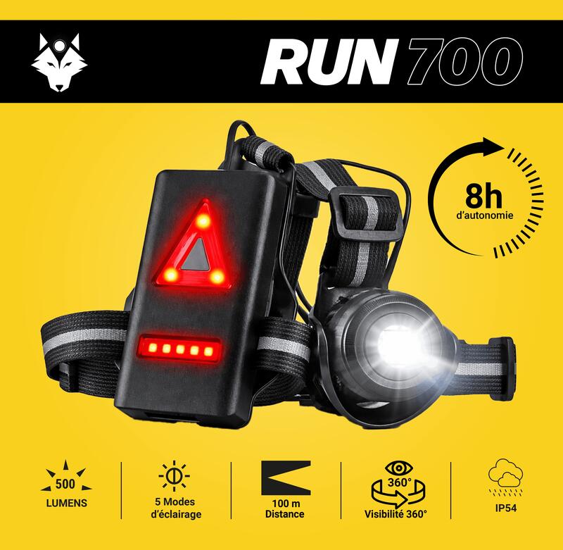 Éclairage Torse et Dos RUN700 - 500 Lumens Rechargeable 6/6