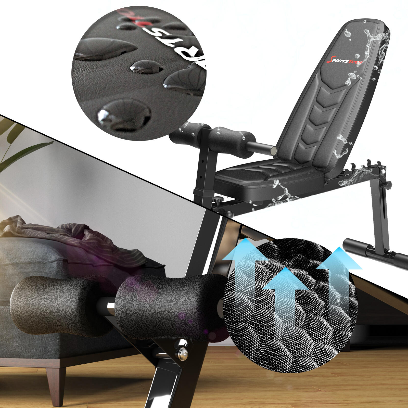 SPORTSTECH Banc De Musculation BRT500 - Pliable - 17+ possibilité d'exercices 2/7
