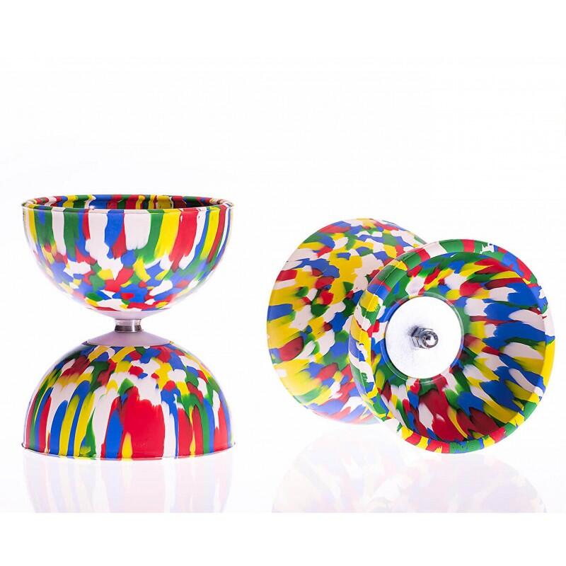 Diabolo Multicolore PLAY + baguettes bois 3/3