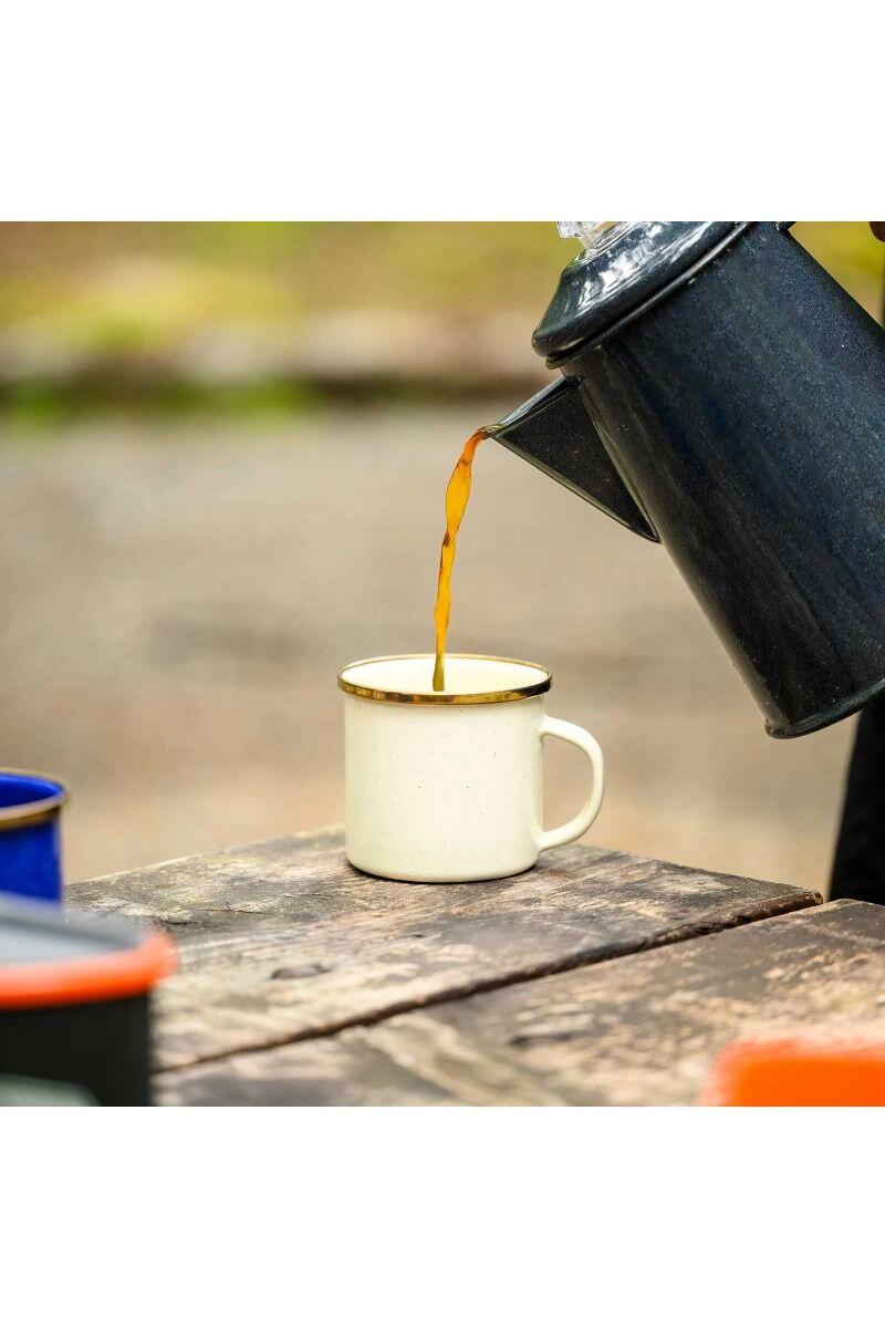 GSI Mesa emaillierte Tasse 355 ml, creme mit bronzem Rand, spülmaschinenfest 3/3