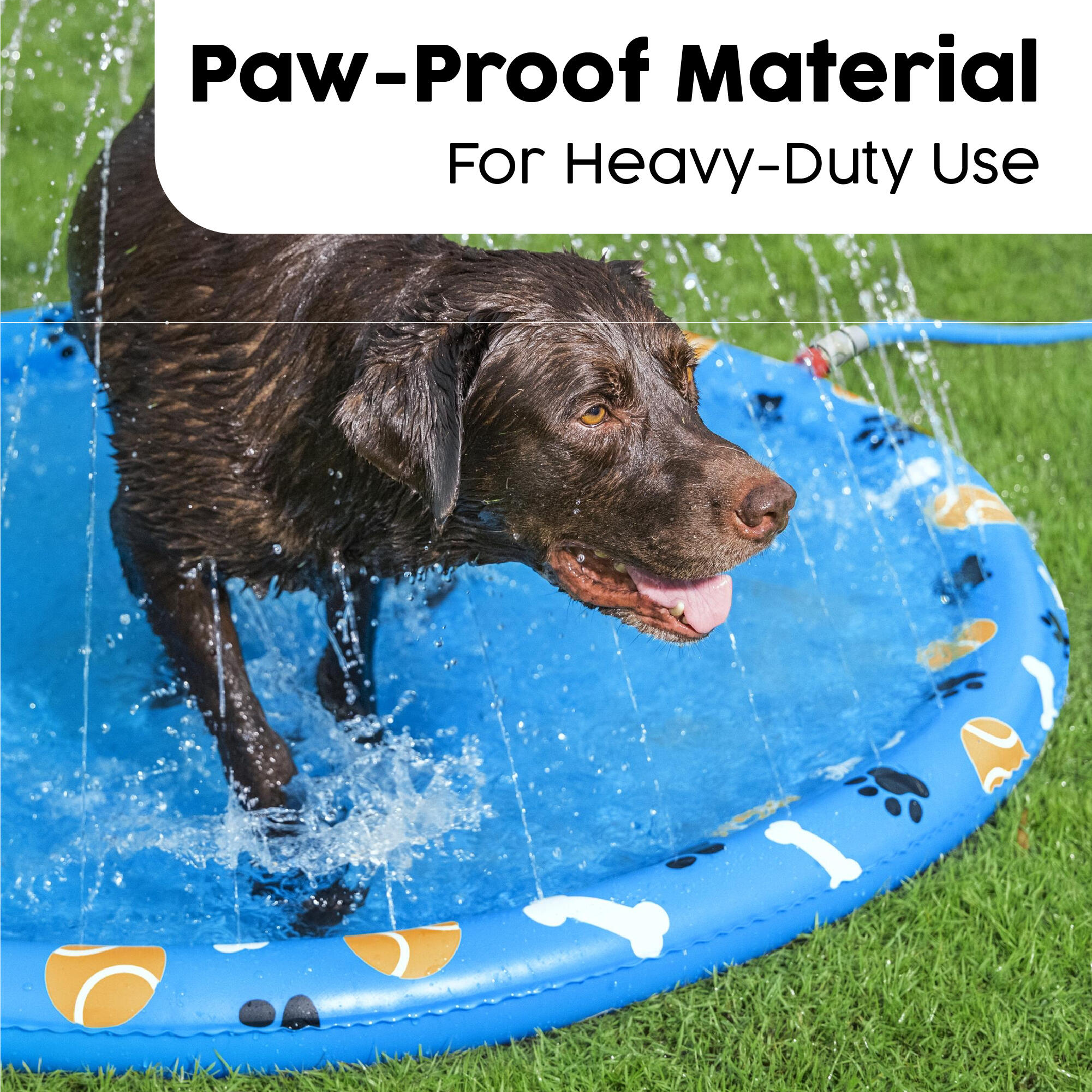 Bestway Dog Splash Pad, Non-Slip Sprinkler Mat for Dog Pool & Water Play 2/7