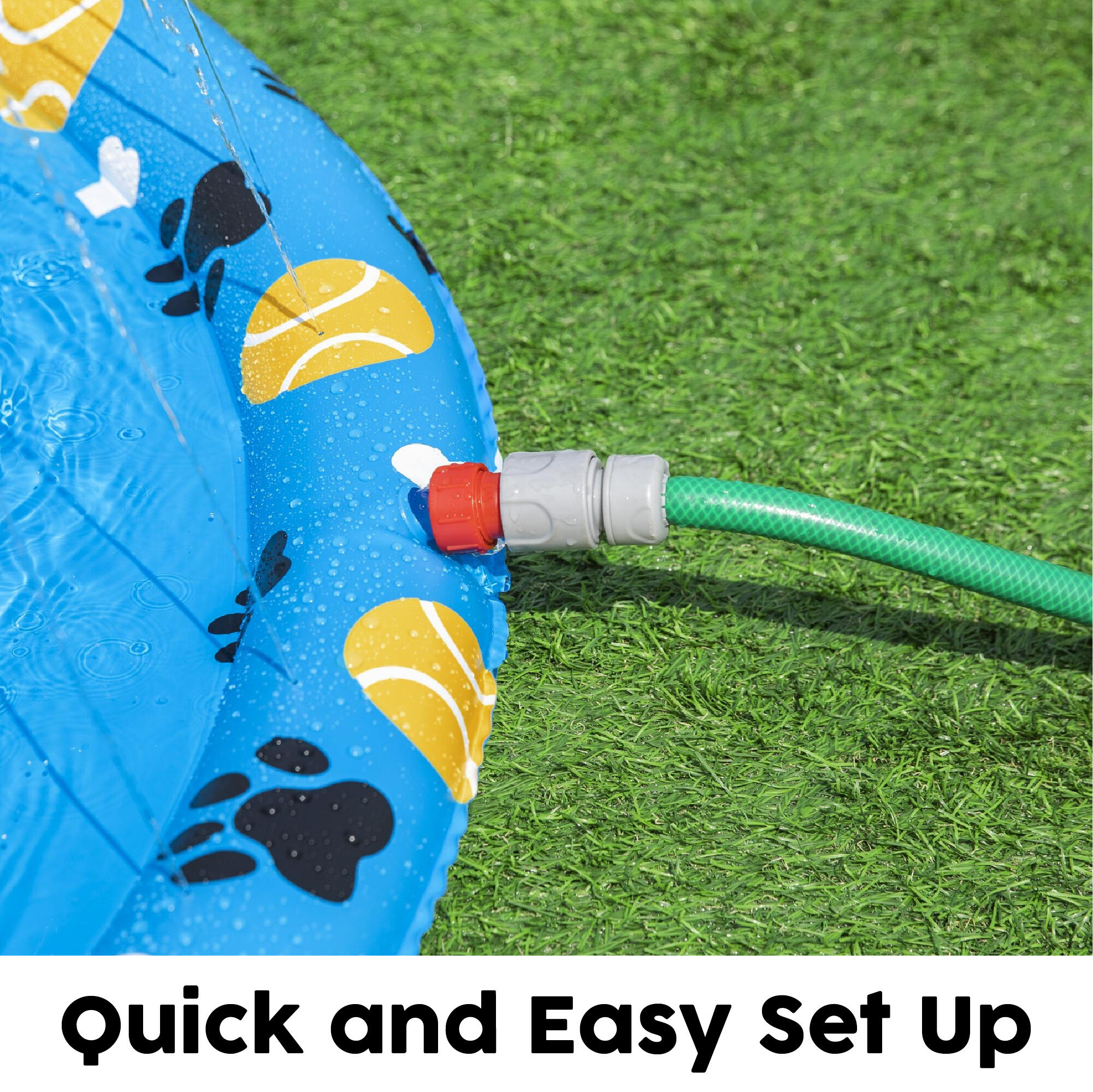 Bestway Dog Splash Pad, Non-Slip Sprinkler Mat for Dog Pool & Water Play 5/7