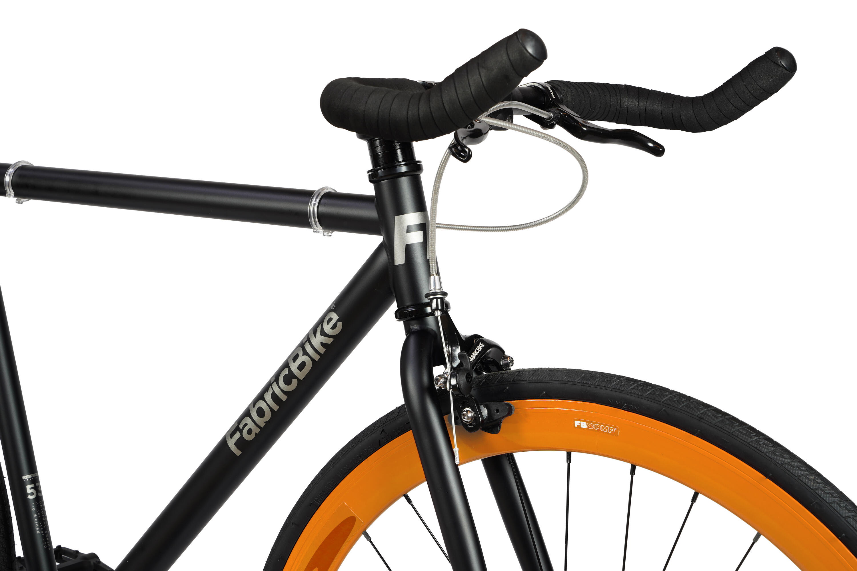 Vélo Fixie Original Hi-Ten Acier 28" -  Black & Orange 3/7
