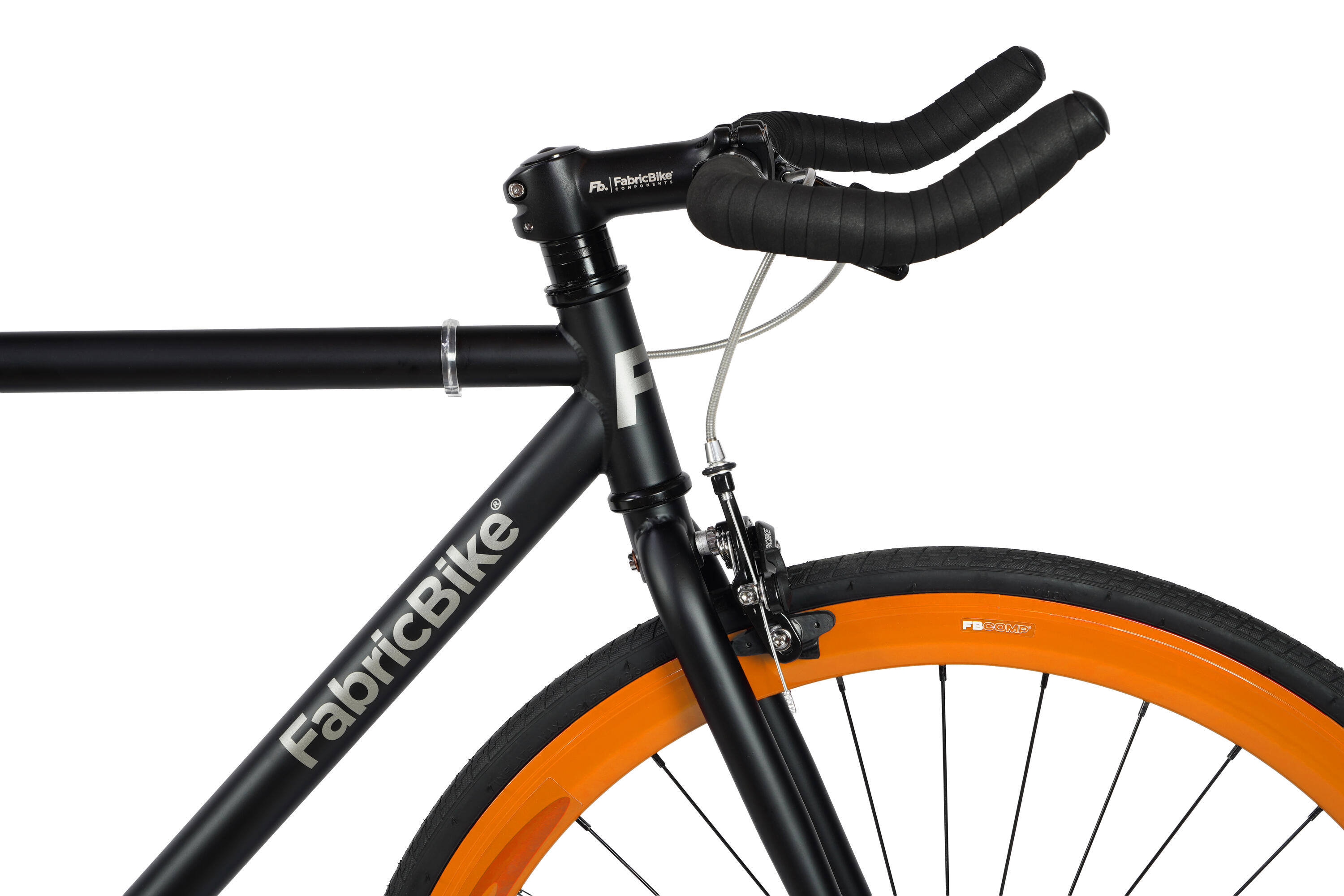 Vélo Fixie Original Hi-Ten Acier 28" -  Black & Orange 4/7
