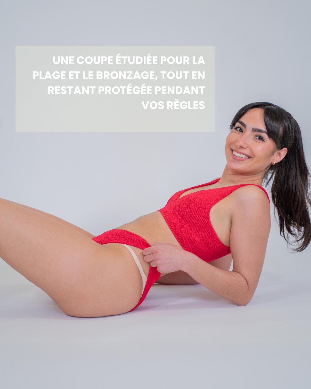 Bas Sous-Maillot Menstruel Invisible Bikini - Flux Moyen - Ado & Adulte 2/6