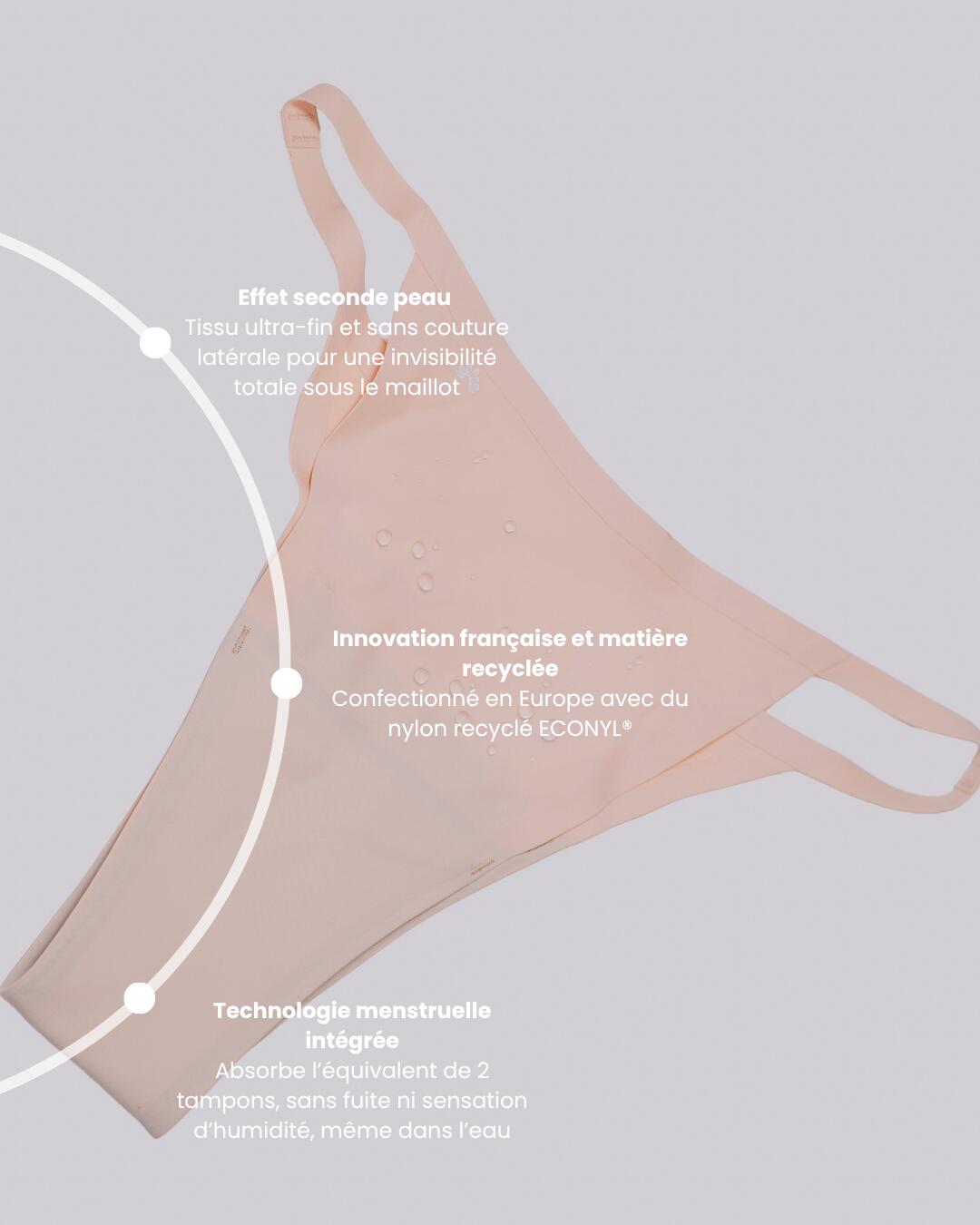 Bas Sous-Maillot Menstruel Invisible Bikini - Flux Moyen - Ado & Adulte 4/6