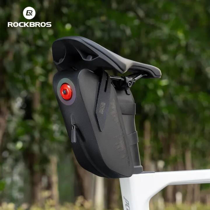 Sakwa podsiodłowa, torba rowerowa z tylną lampką LED Rockbros 30130088 3/7