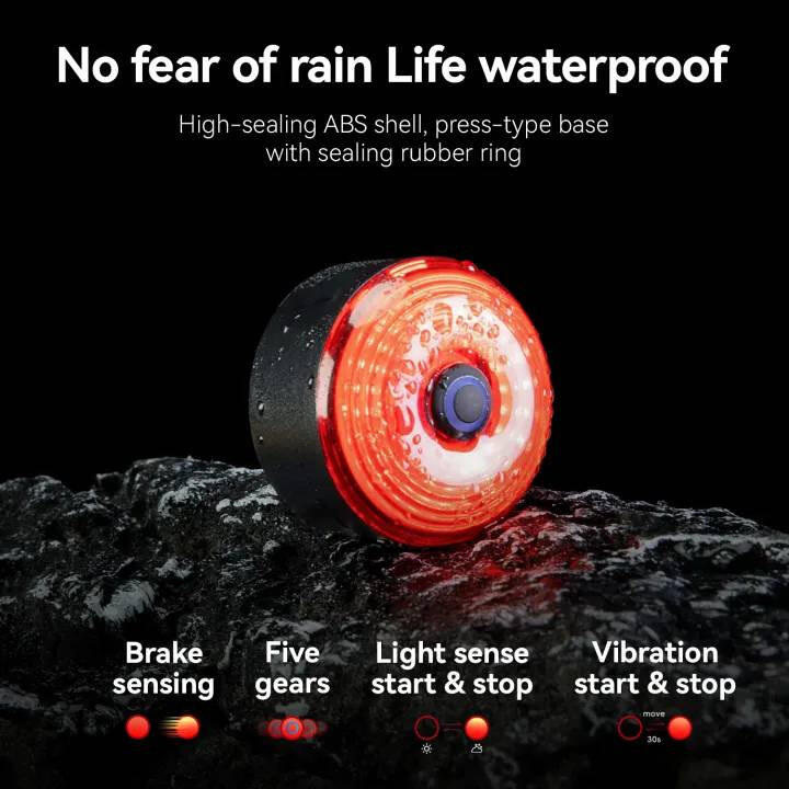 Sakwa podsiodłowa, torba rowerowa z tylną lampką LED Rockbros 30130088 2/7