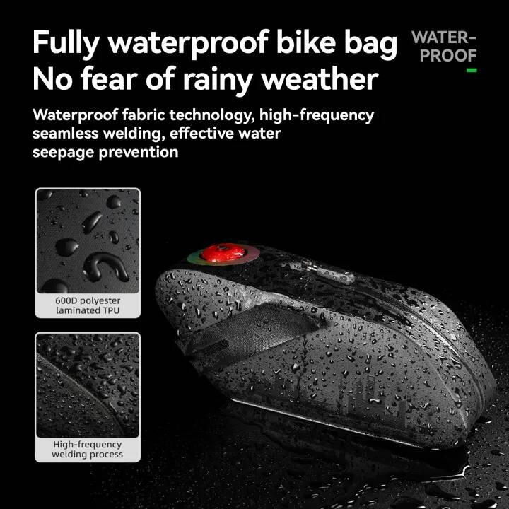 Sakwa podsiodłowa, torba rowerowa z tylną lampką LED Rockbros 30130088 5/7