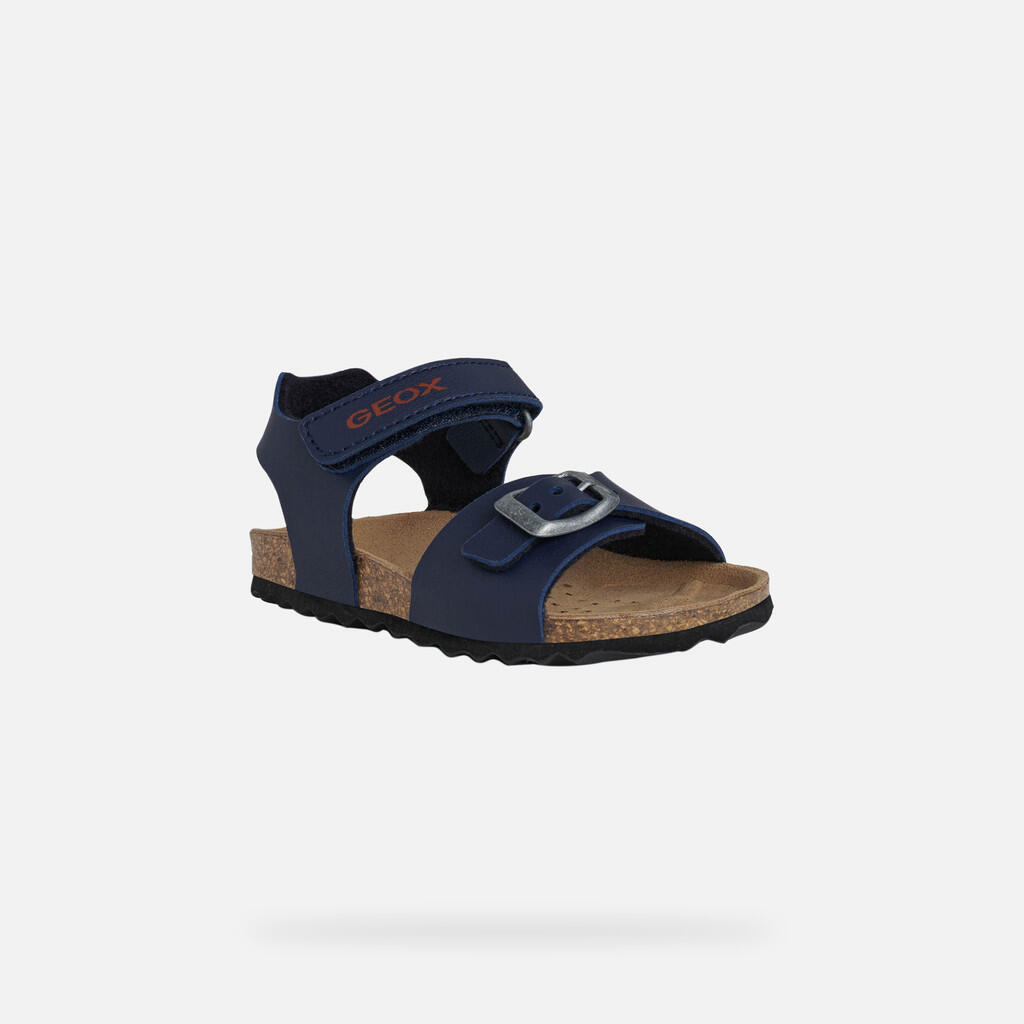 Sandales Bébé B SANDAL CHALKI BOY Bleu Marine/Rouge Foncé 3/7