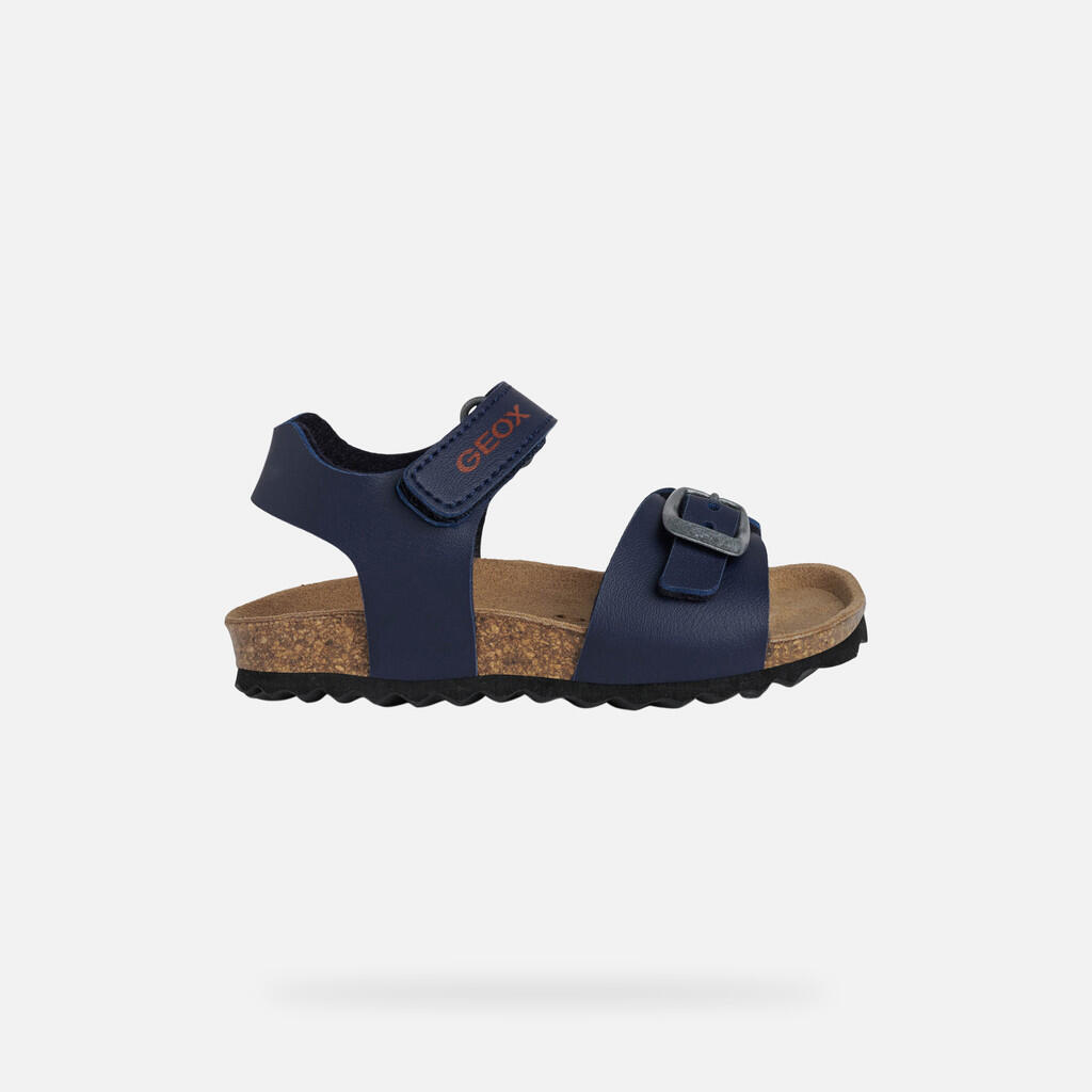Sandales Bébé B SANDAL CHALKI BOY Bleu Marine/Rouge Foncé 2/7