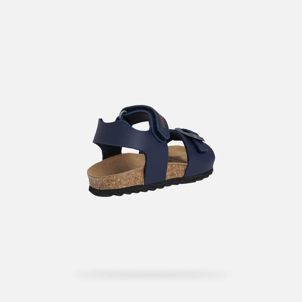 Sandales Bébé B SANDAL CHALKI BOY Bleu Marine/Rouge Foncé 5/7