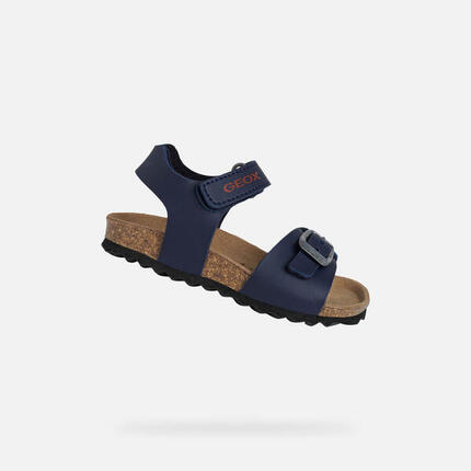 Sandales Bébé B SANDAL CHALKI BOY Bleu Marine/Rouge Foncé