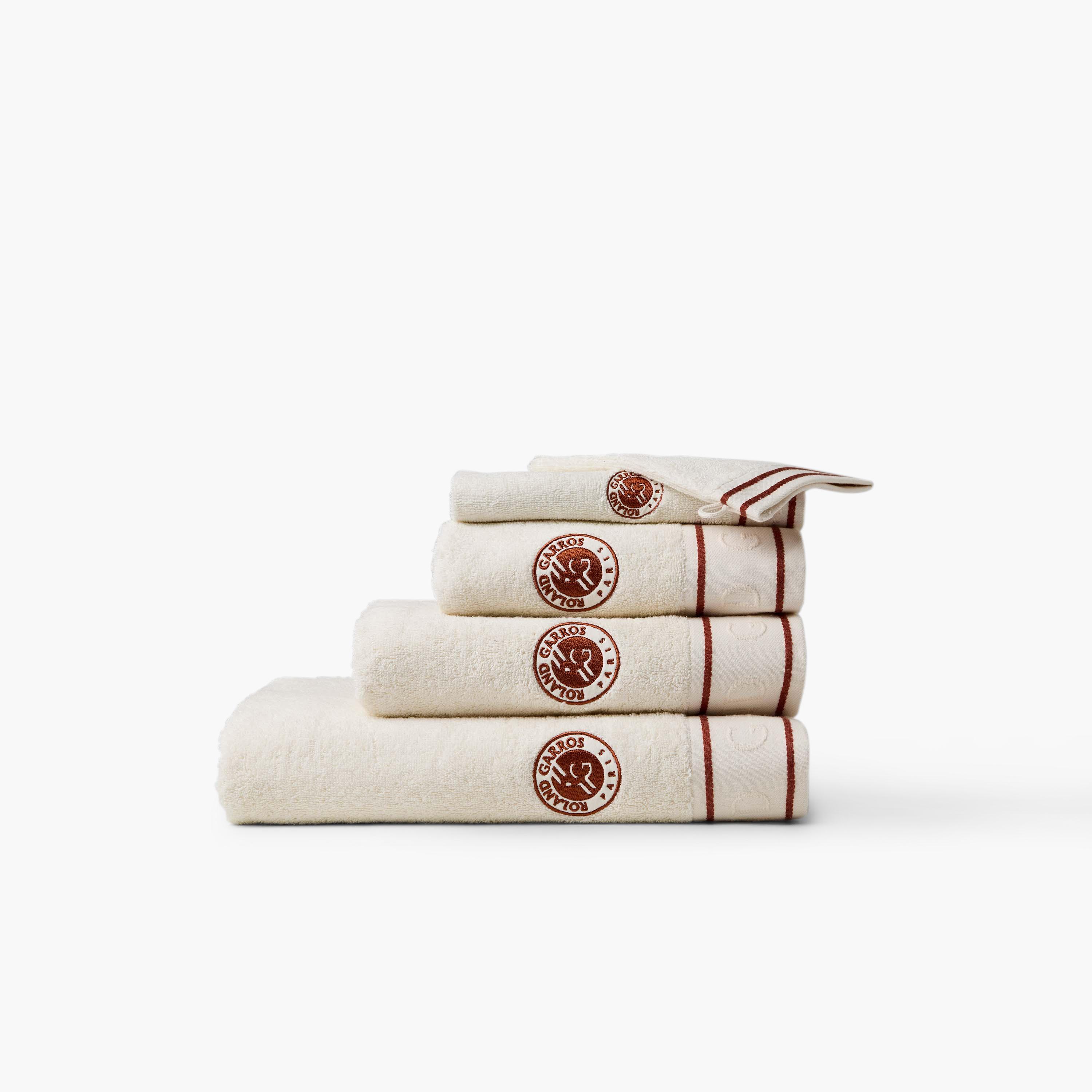 Serviette 50x90cm Carré Blanc x Roland-Garros - Beige 2/3