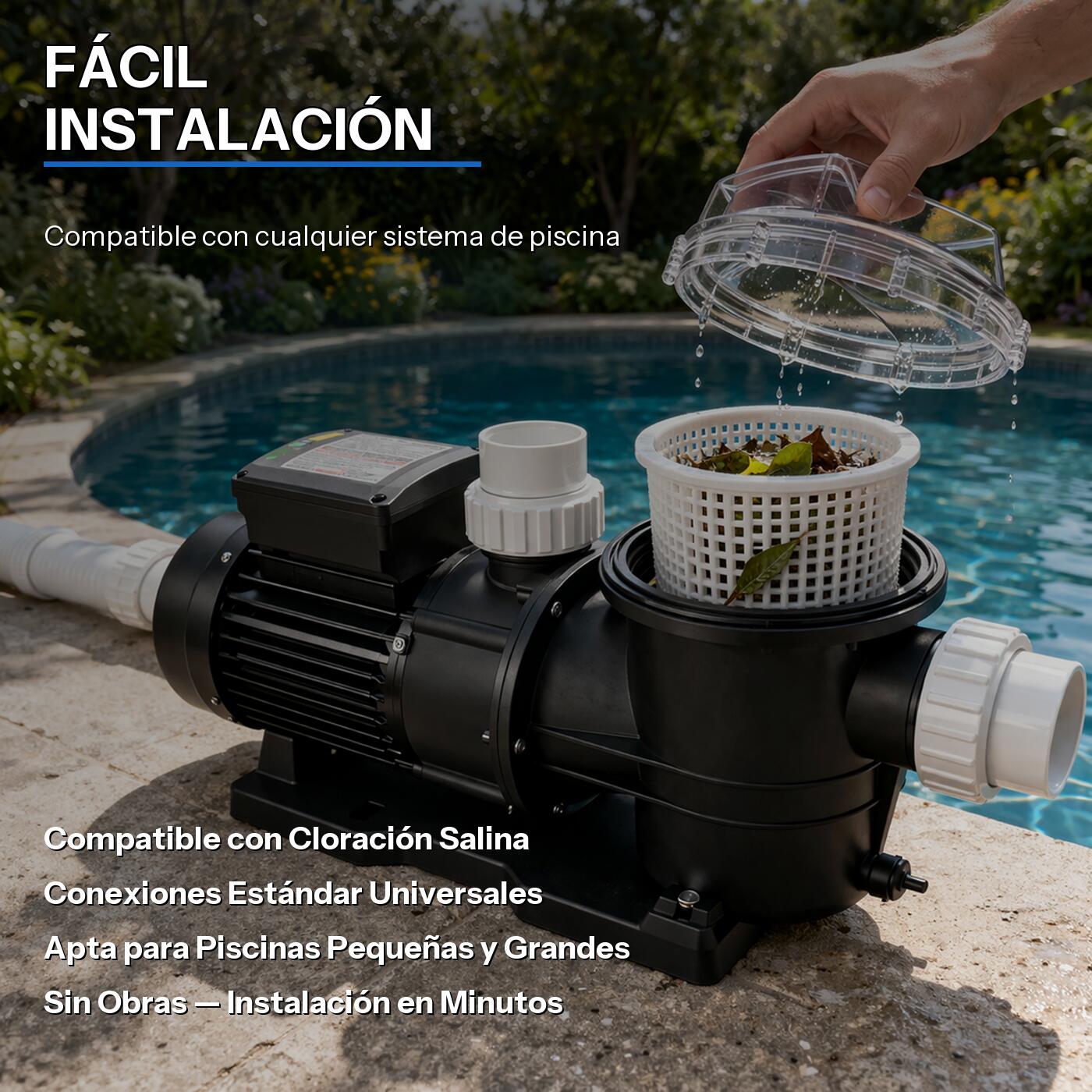 Nix Pool - Pompa per piscina X X 50M - 0.50 CV 4/7